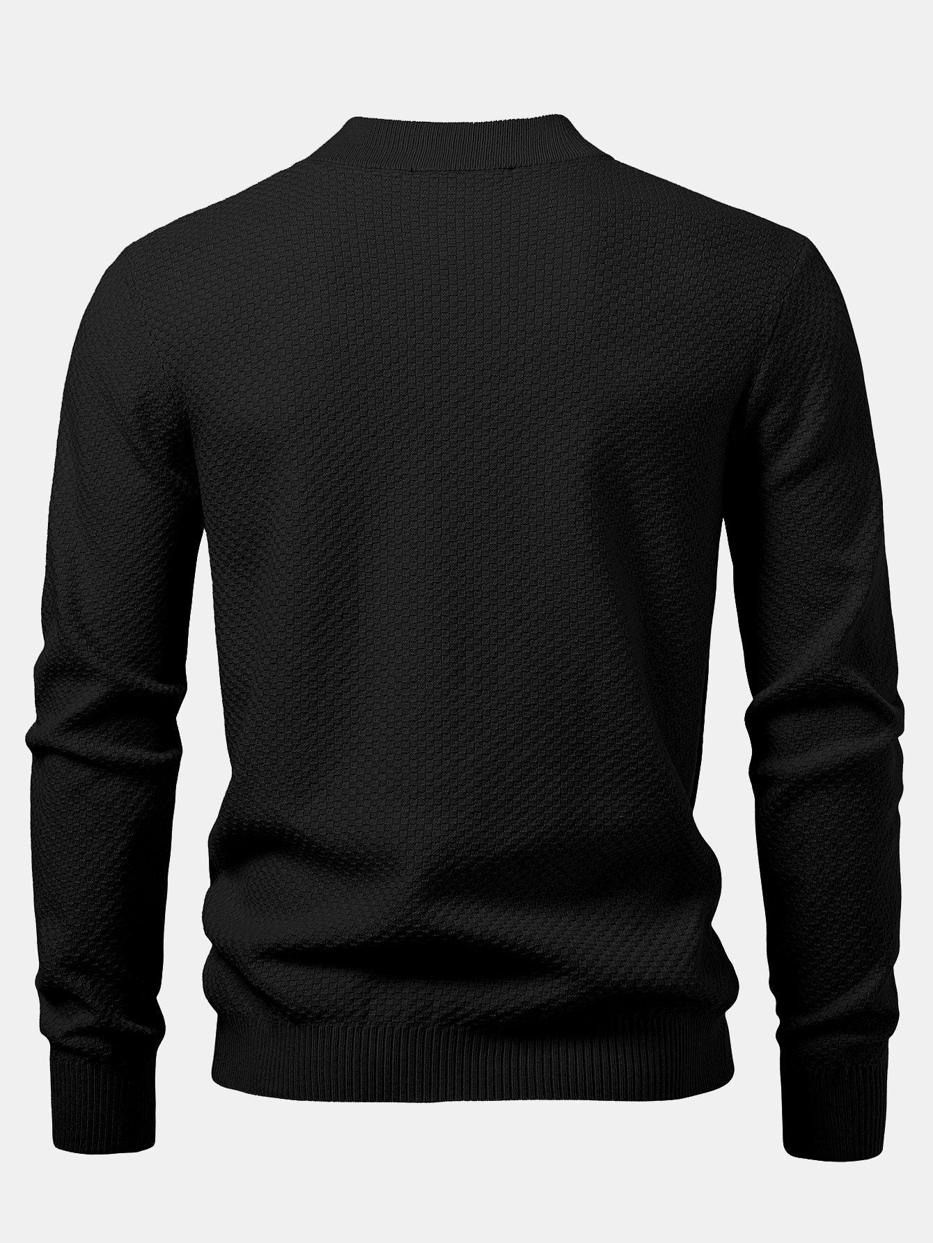 Amir® | Checkerboard Textured Mock Neck Sweater - Image 17