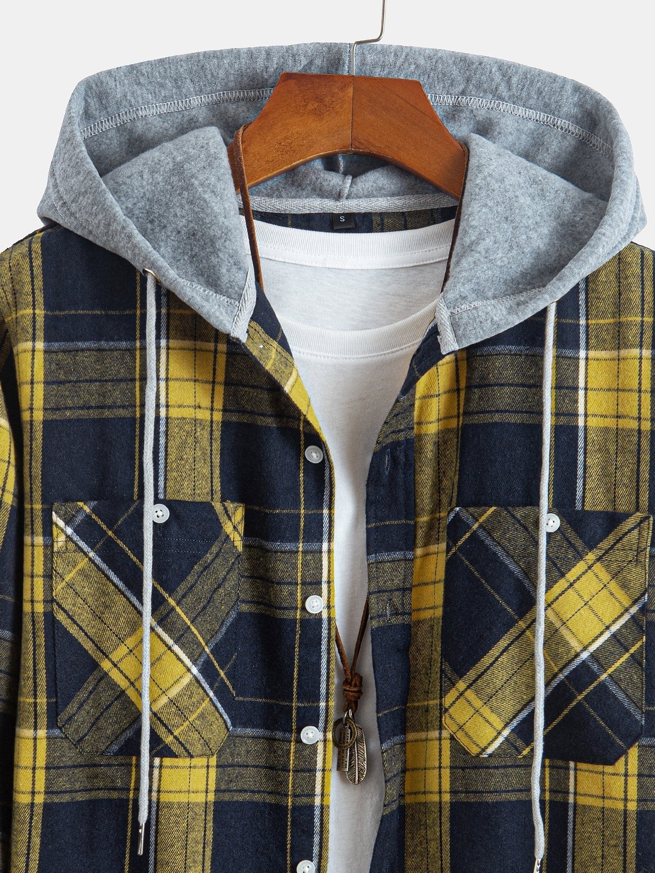 Ammar® | Plaid Hooded Shirt - Image 3