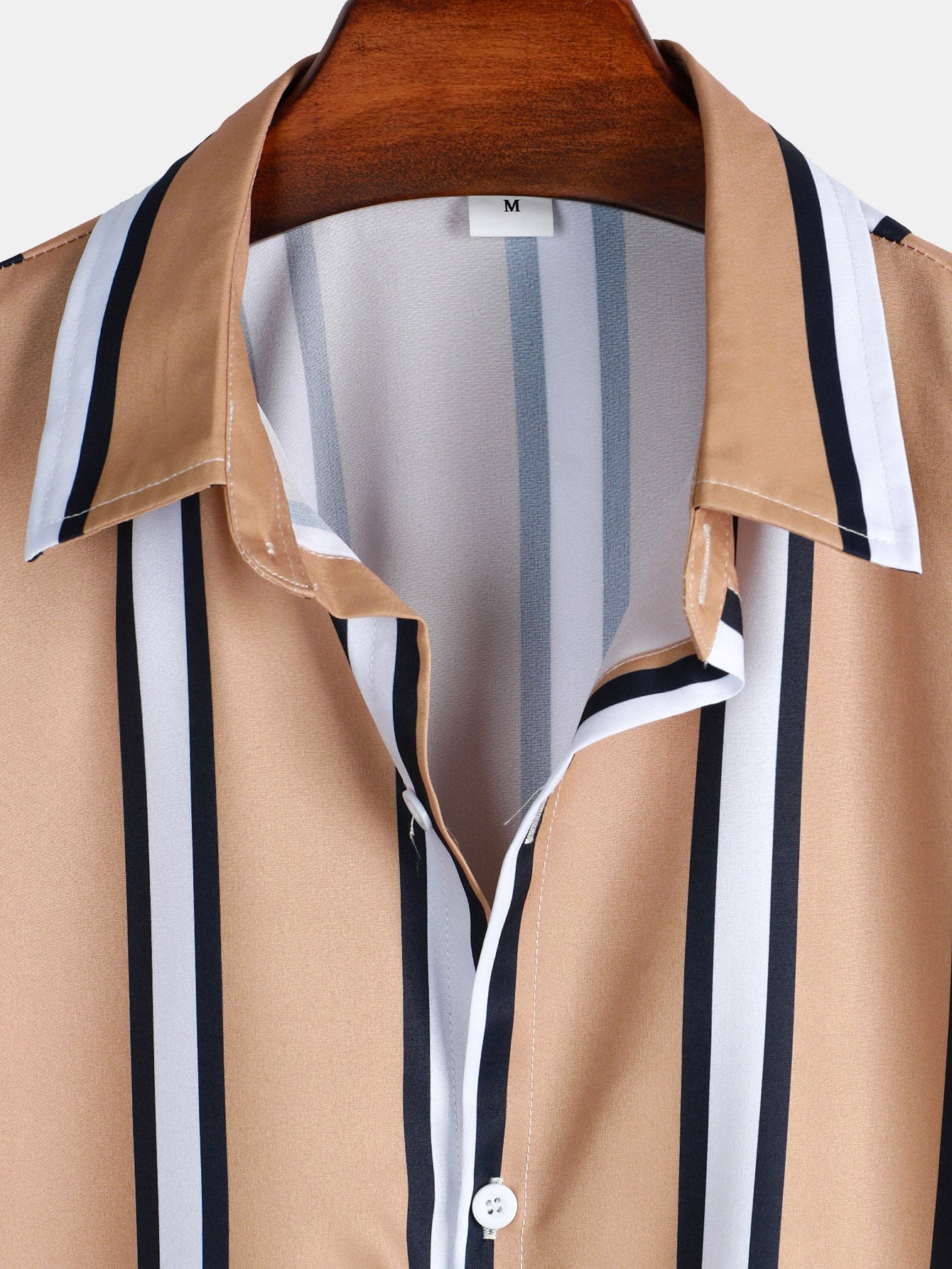 Ammon® | Striped Print Button Up Shirt - Image 3