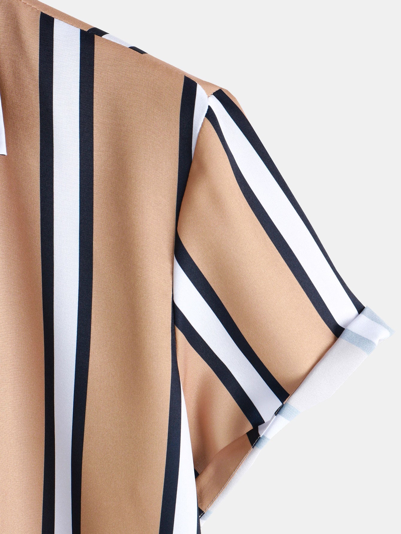 Ammon® | Striped Print Button Up Shirt - Image 4