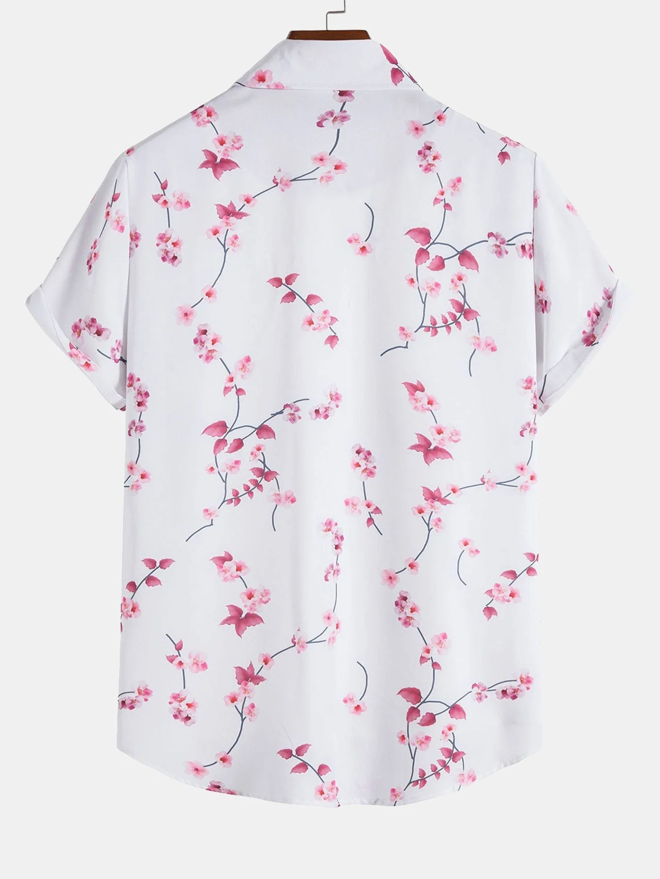 Amor® | Cherry Blossom Print Button Up Shirt - Image 2