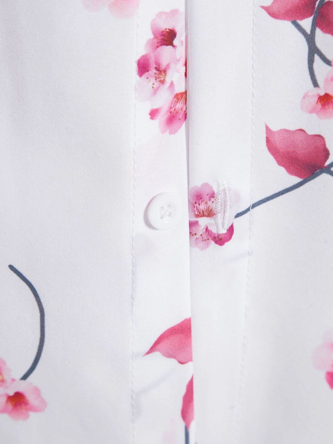 Amor® | Cherry Blossom Print Button Up Shirt - Image 4