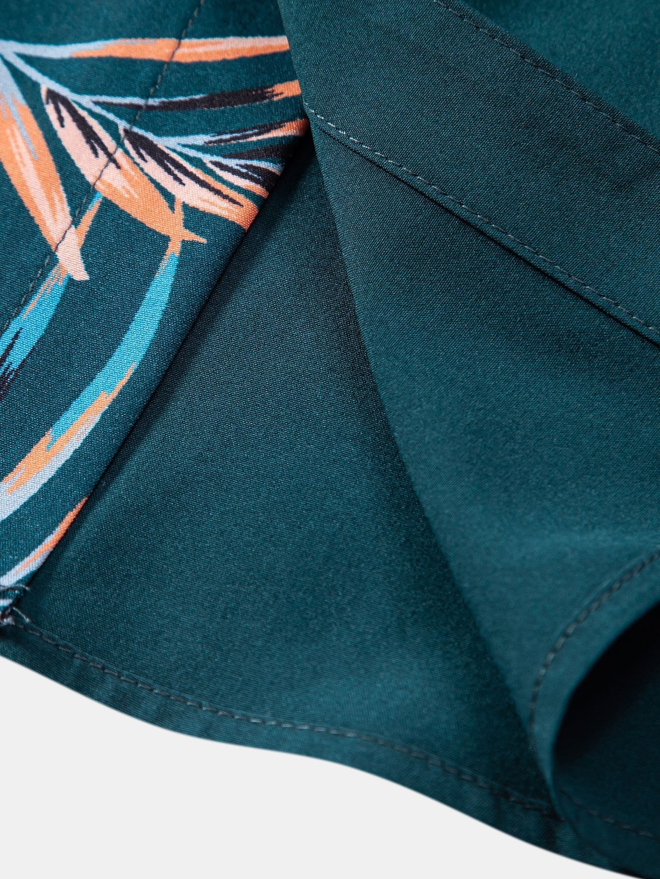 Anacleto® | Leaf Patchwork Print Button Up Shirt - Image 6