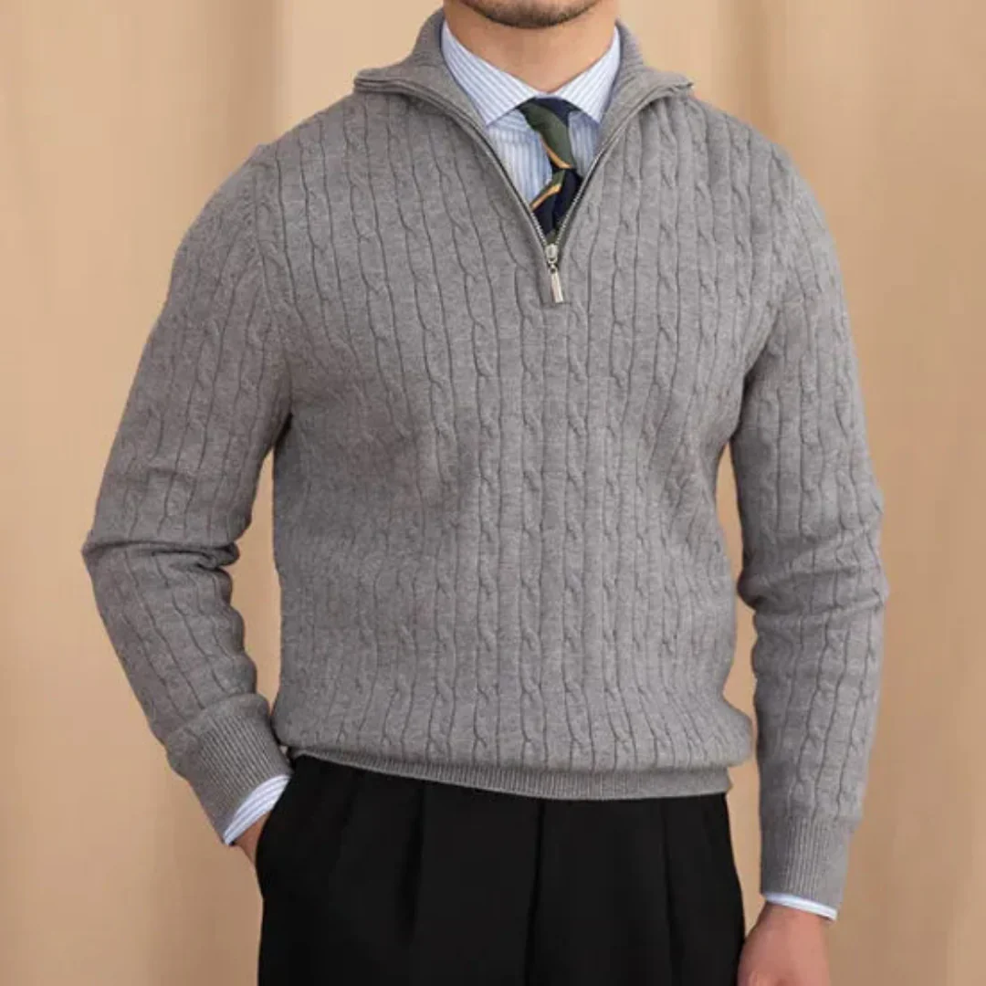 Anacleto | Knit Half Zip Sweater - Image 3