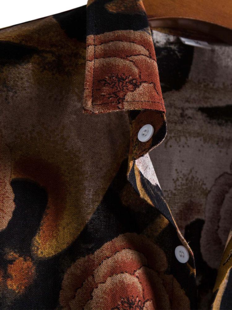 Anacletus® | Floral Print Button Up Shirt - Image 3