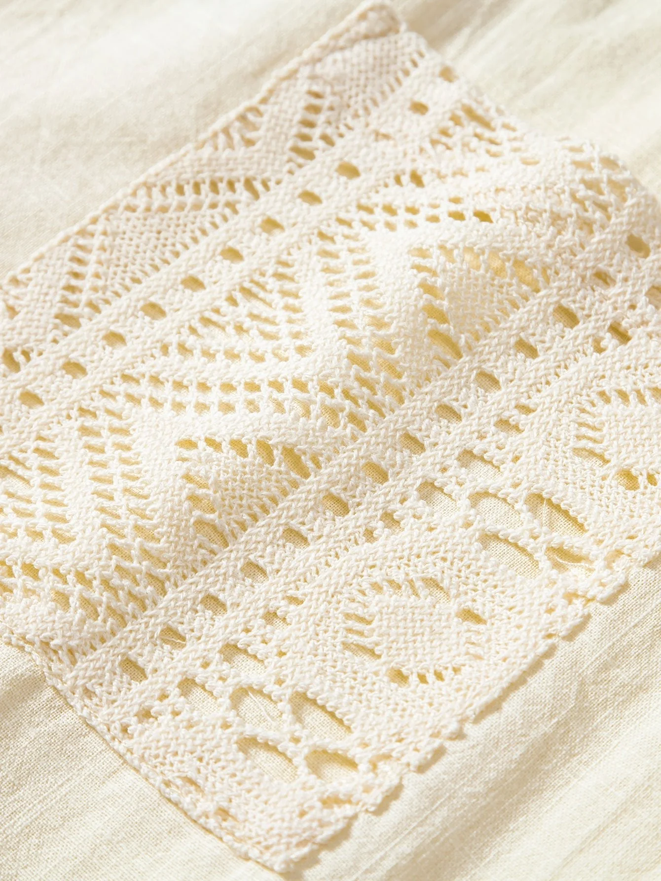 Anakin® | Geometric Textured Patchwork Cuban Shirt - Image 8