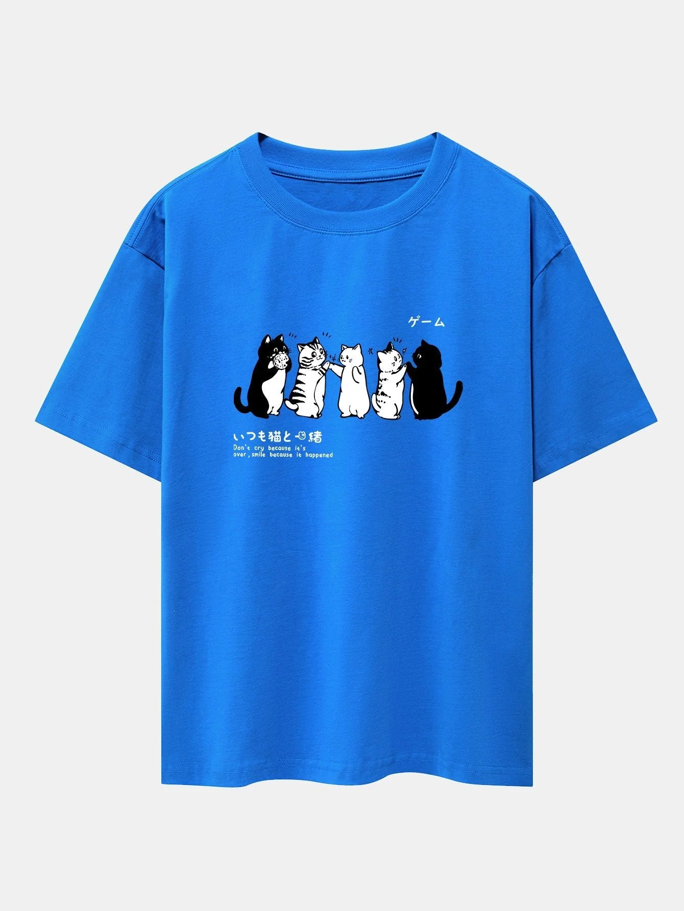 Ananías® | Friend Cat Print Drop Shoulder Oversize T-Shirt - Image 12