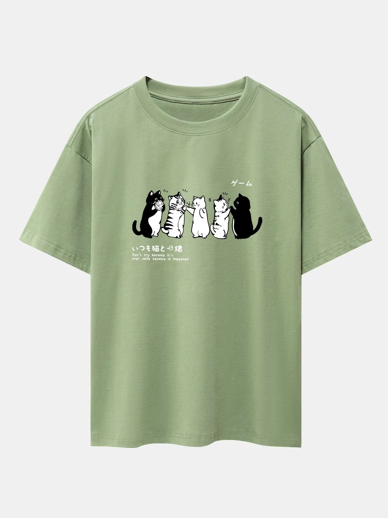 Ananías® | Friend Cat Print Drop Shoulder Oversize T-Shirt - Image 13