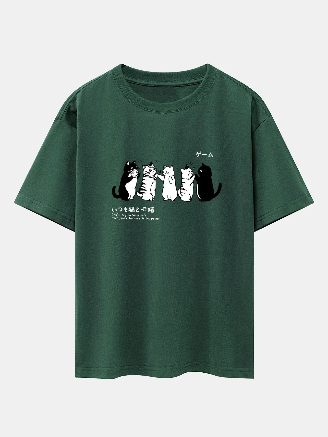 Ananías® | Friend Cat Print Drop Shoulder Oversize T-Shirt - Image 14
