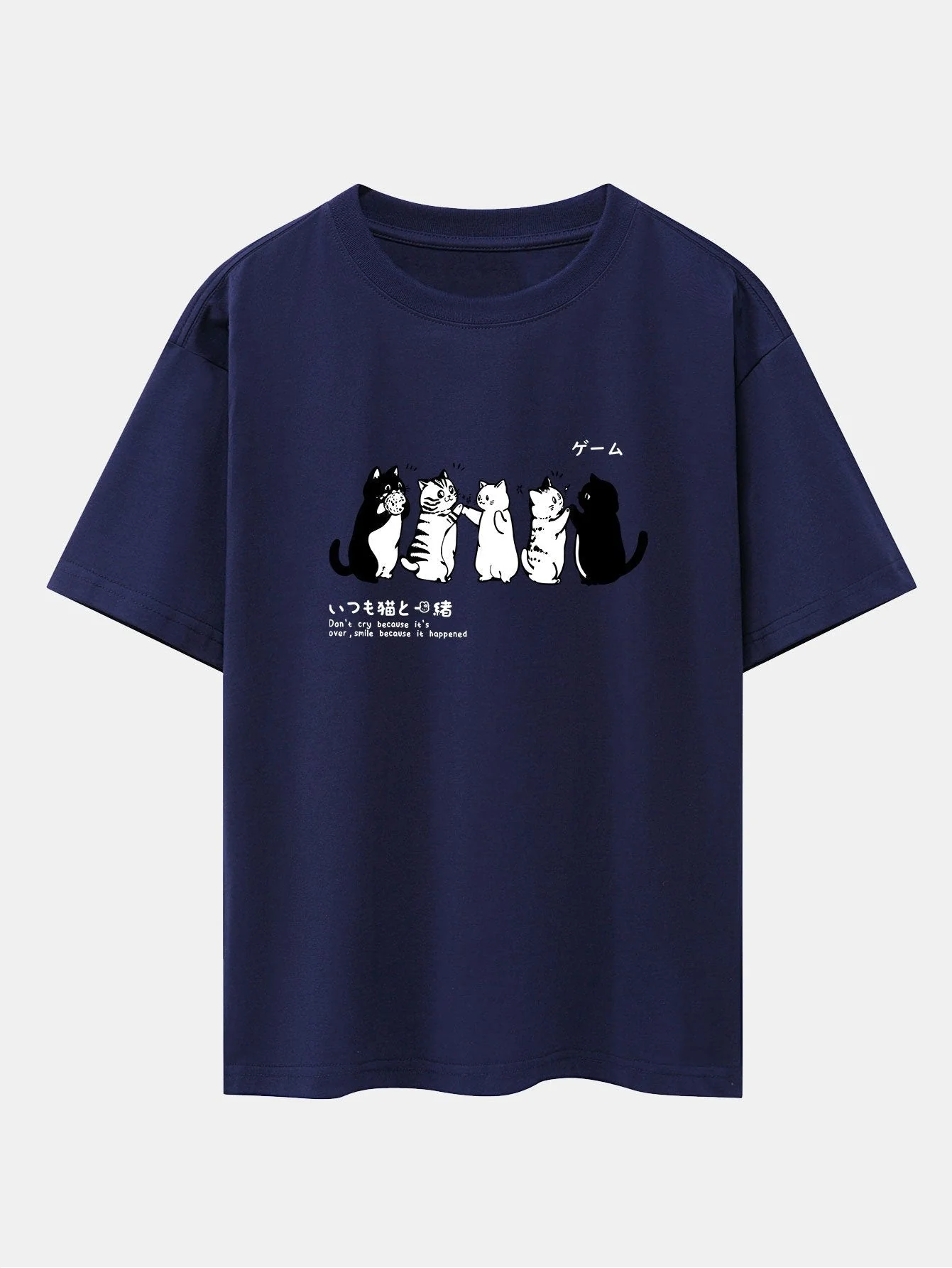 Ananías® | Friend Cat Print Drop Shoulder Oversize T-Shirt - Image 15