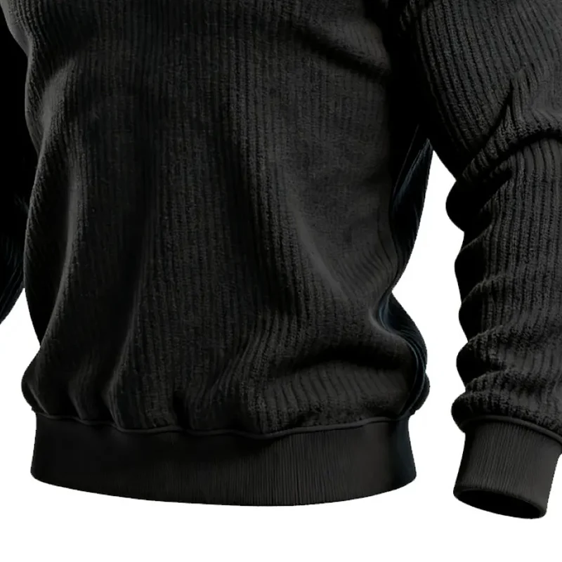 Ananías® | Men's Cotton Blend Knitted Contrast Color Round Neck Long Sleeve T-shirt MTA0988J7X - Image 3