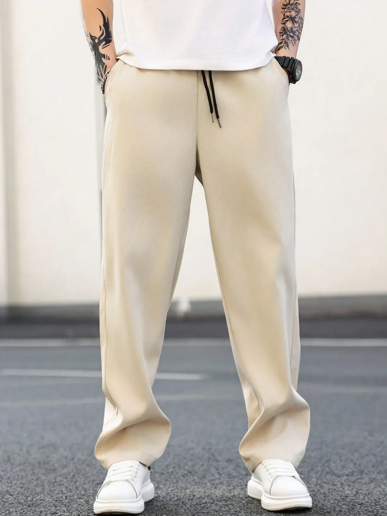 Anatole® | Straight Trousers In Solid Color For Men - Image 5
