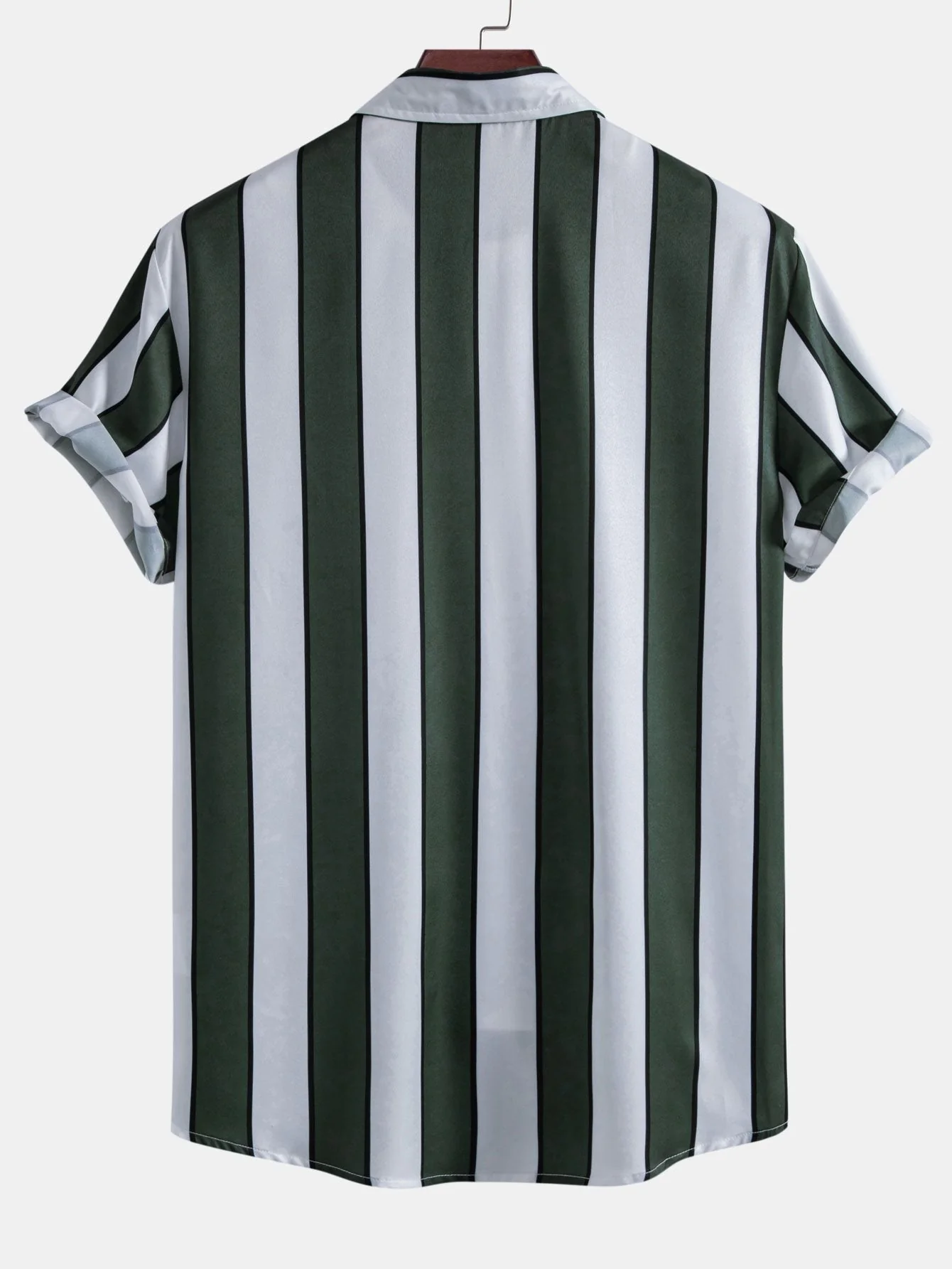 Anatoliy® | Stripe Print Button Up Shirt - Image 2