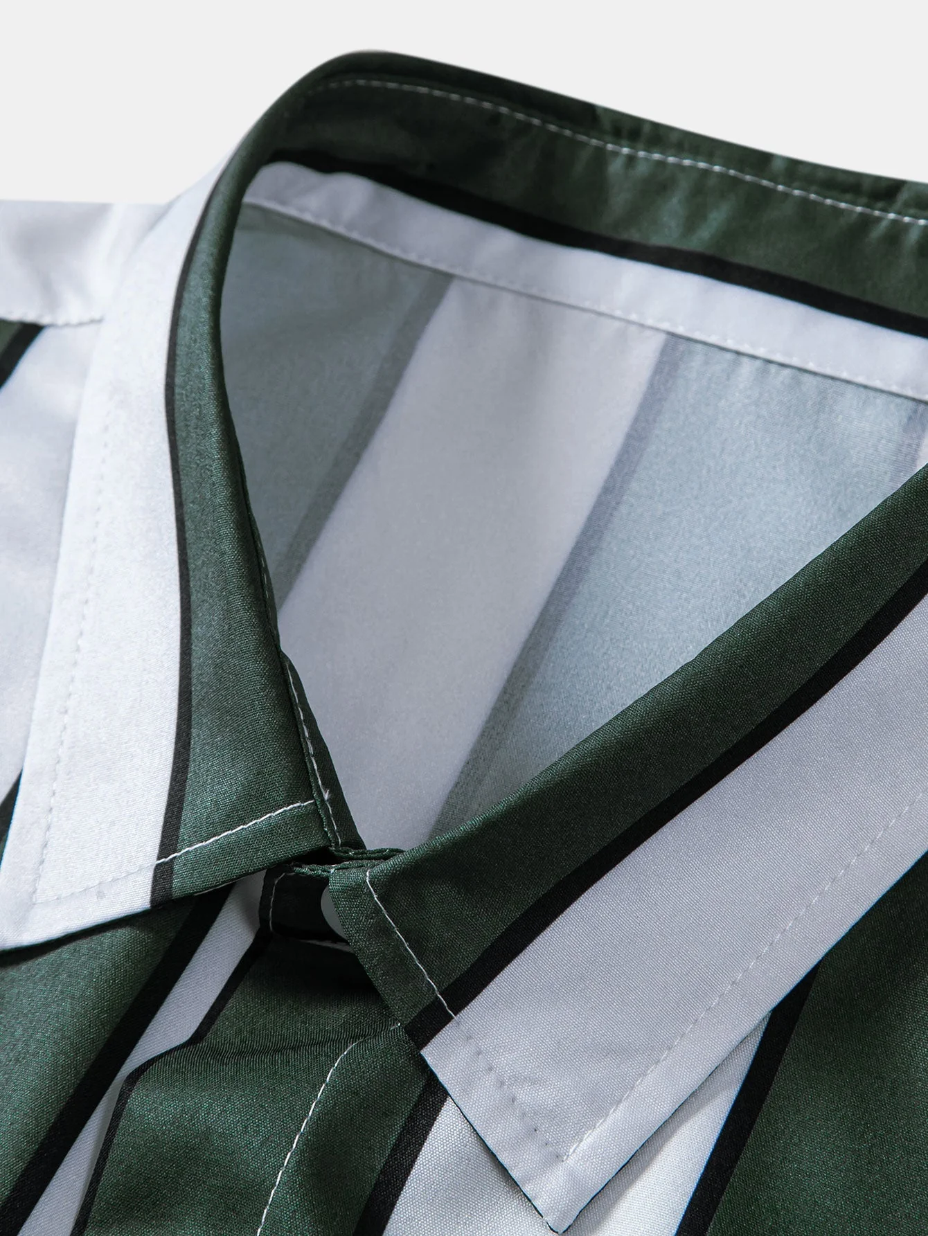 Anatoliy® | Stripe Print Button Up Shirt - Image 3