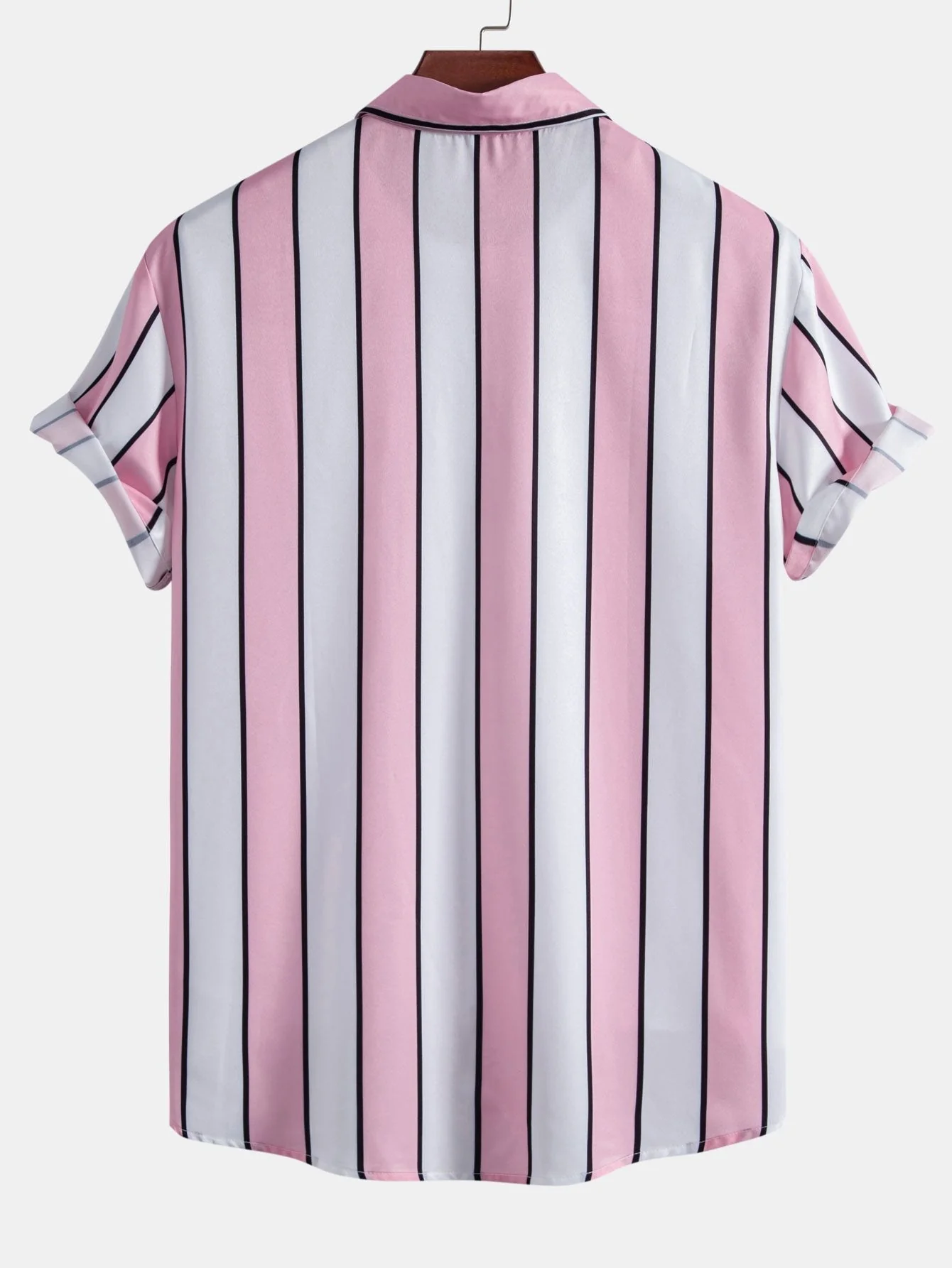 Anatoliy® | Stripe Print Button Up Shirt - Image 7