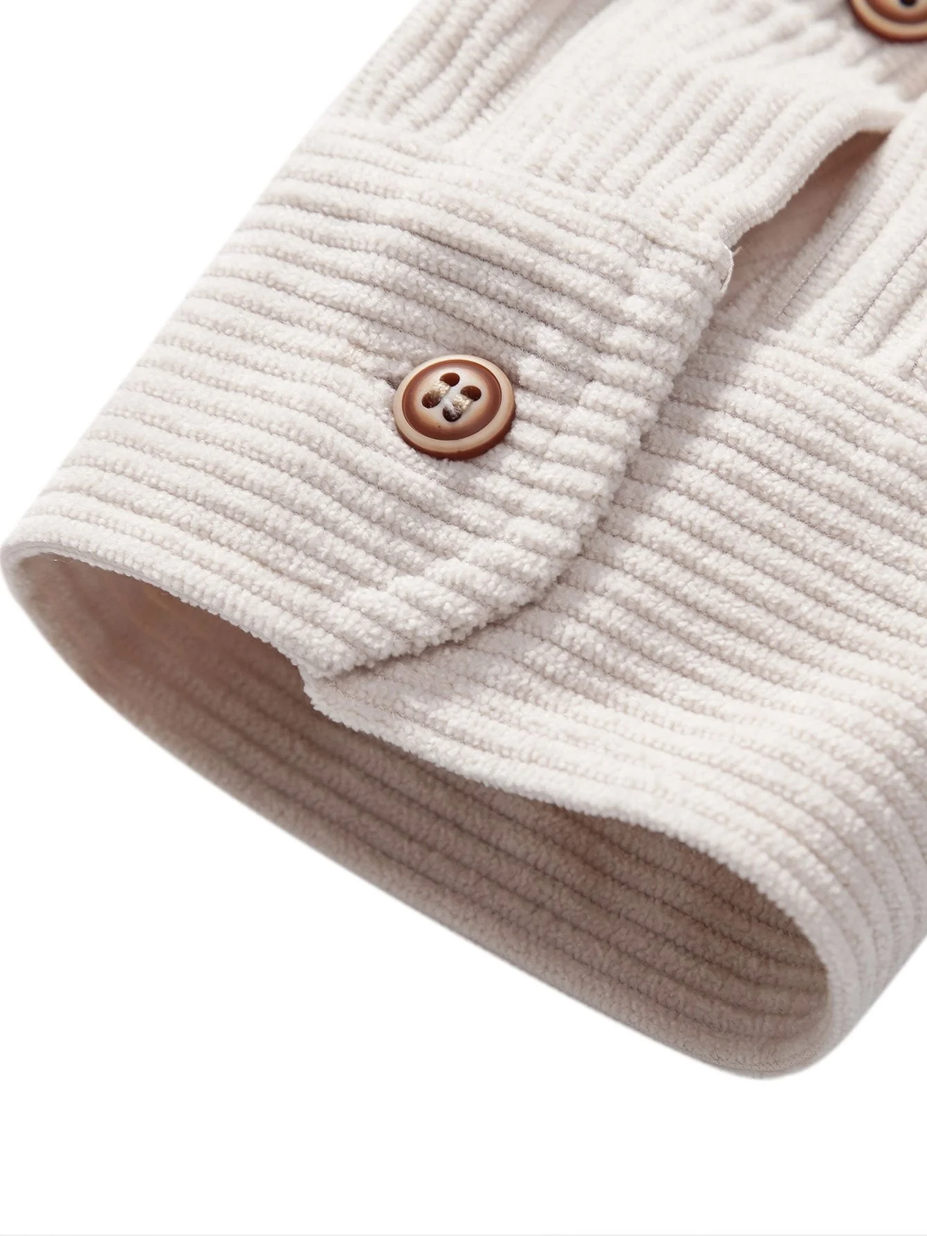 Ancel® | 3 Pieces Long Sleeve Polo Neck Corduroy Shirt - Image 8
