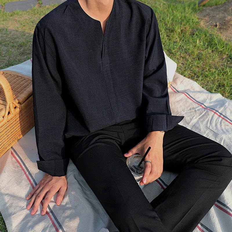 Ancel® | CHUNGJU Korean Collar Shirt - Image 2