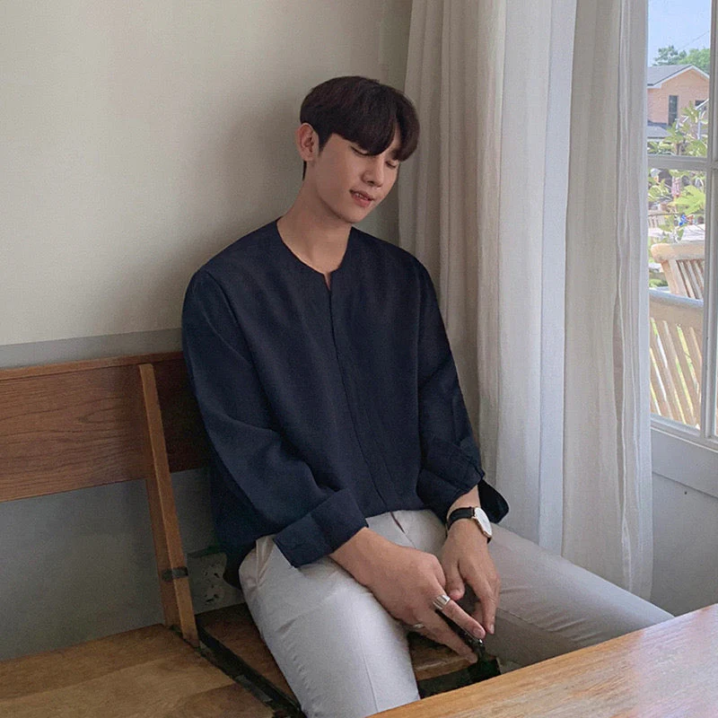 Ancel® | CHUNGJU Korean Collar Shirt - Image 3