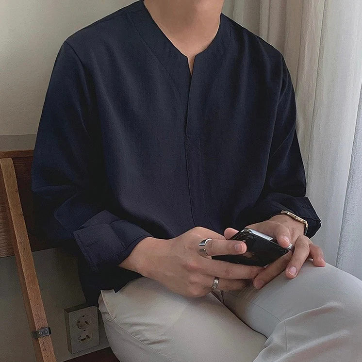 Ancel® | CHUNGJU Korean Collar Shirt - Image 4