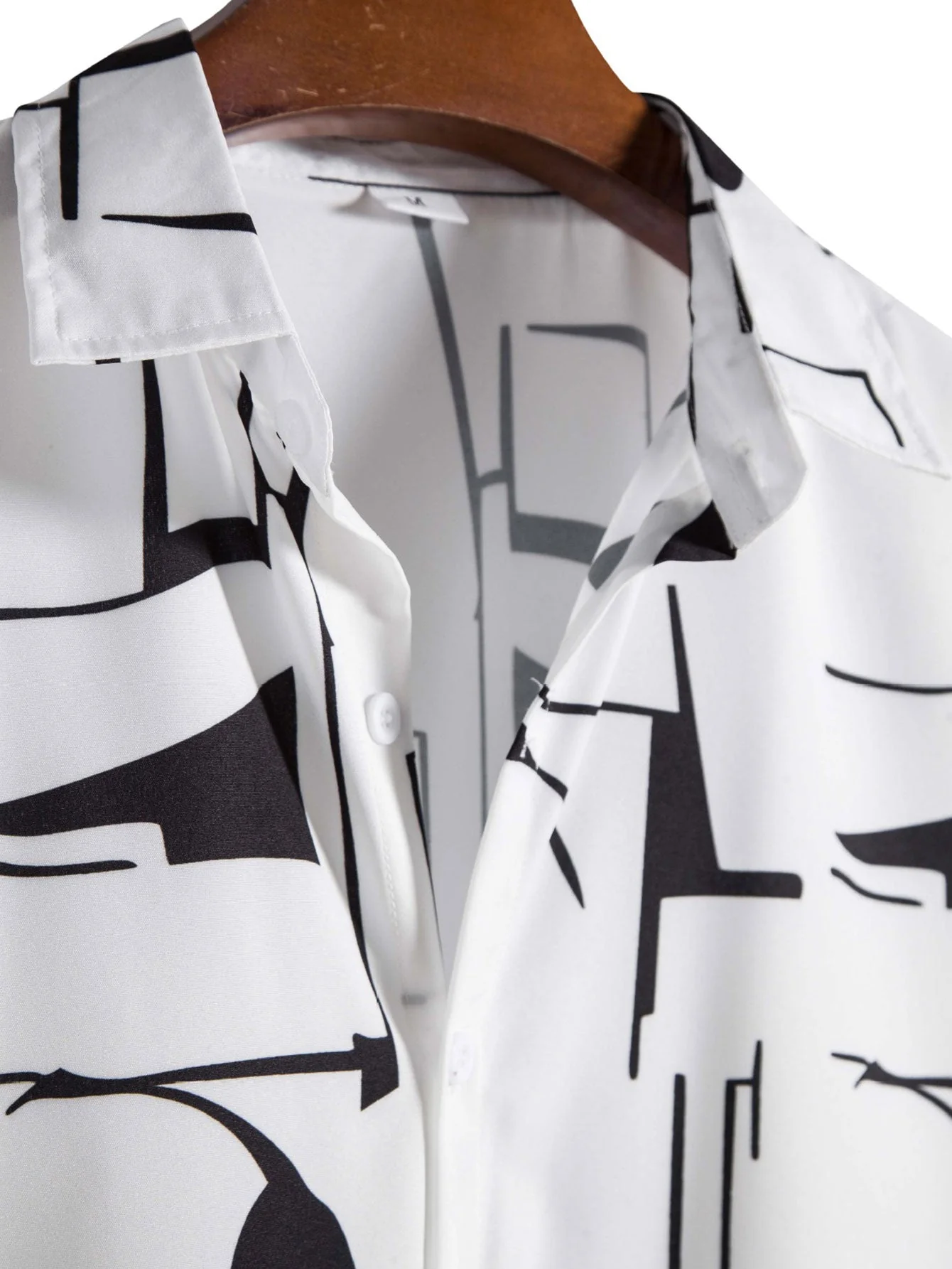 Andrés® | Abstract Print Button Up Shirt - Image 3