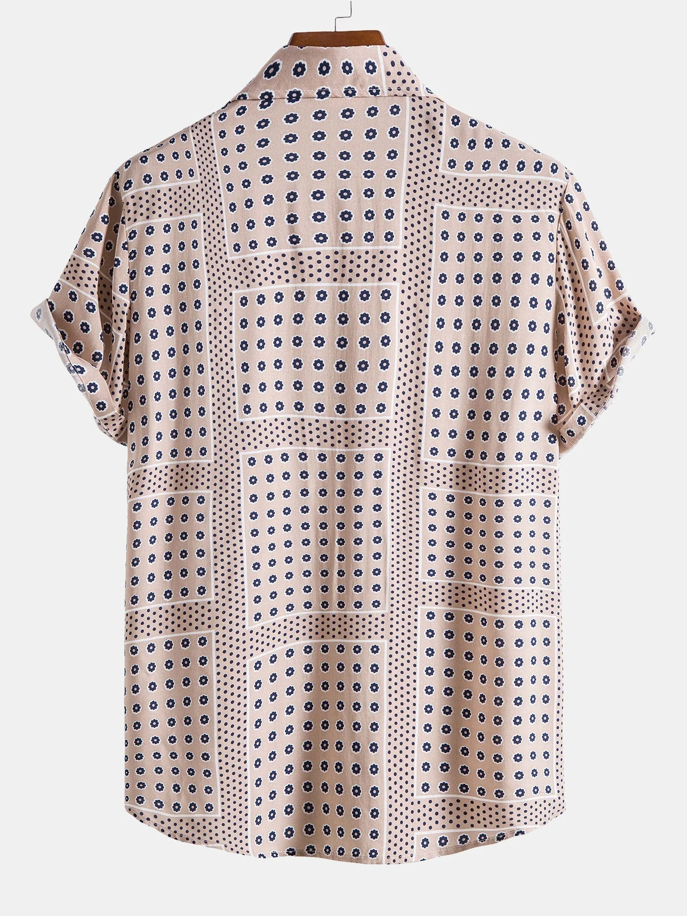 Andries® | Polka Dot Flower Print Button Up Shirt - Image 2