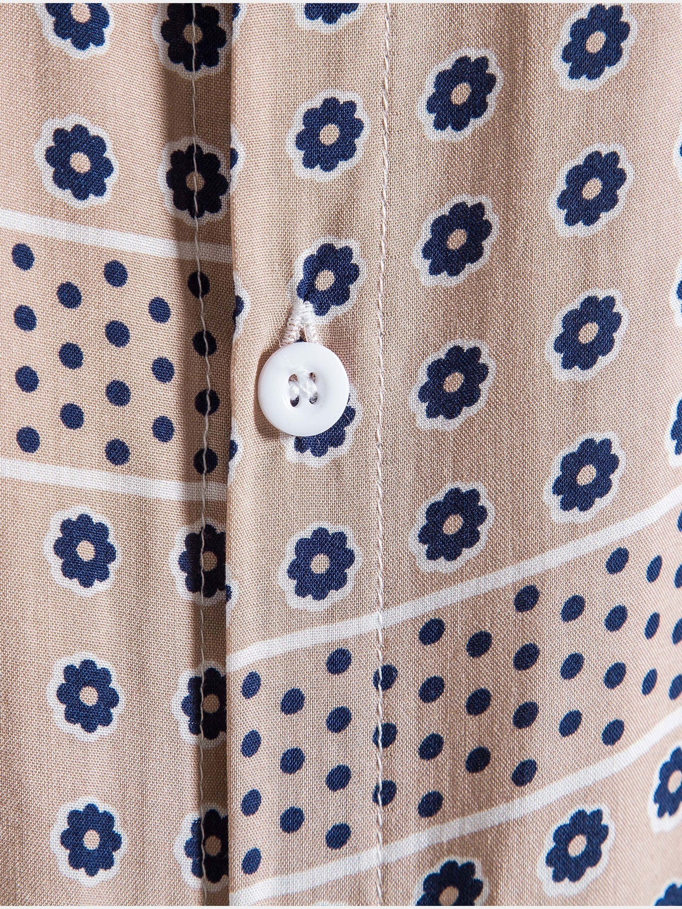 Andries® | Polka Dot Flower Print Button Up Shirt - Image 4