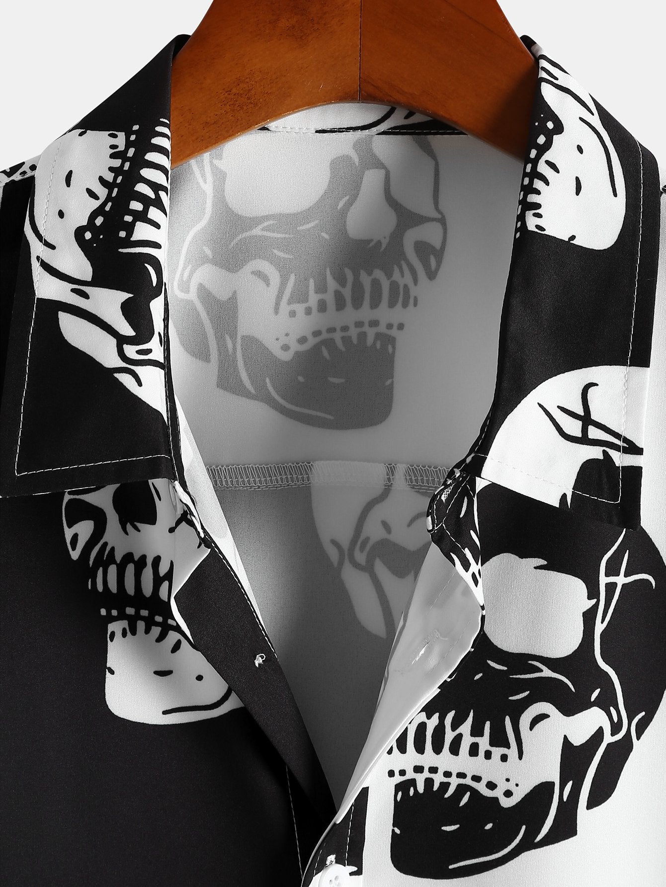 Andy® | Two Tone Skull Print Shirt - Image 3