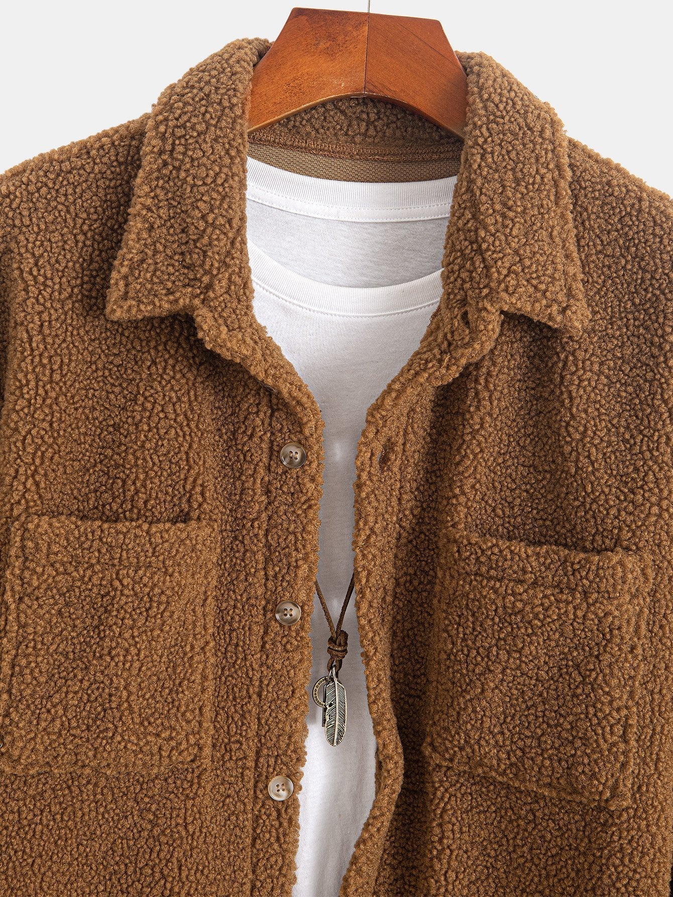 Ángel® | Aldrich Teddy Fleece Button Up Shirt - Image 10