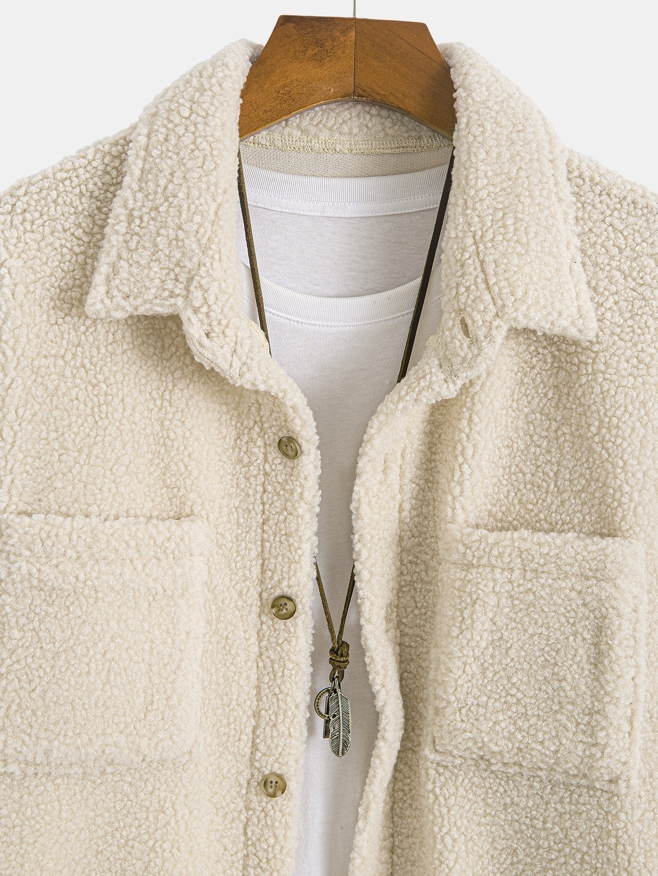 Ángel® | Aldrich Teddy Fleece Button Up Shirt - Image 7