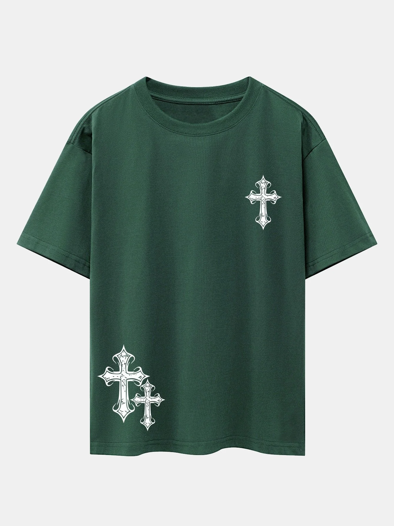 AnÃbal® | Cross Print Drop Shoulder Oversize T-Shirt