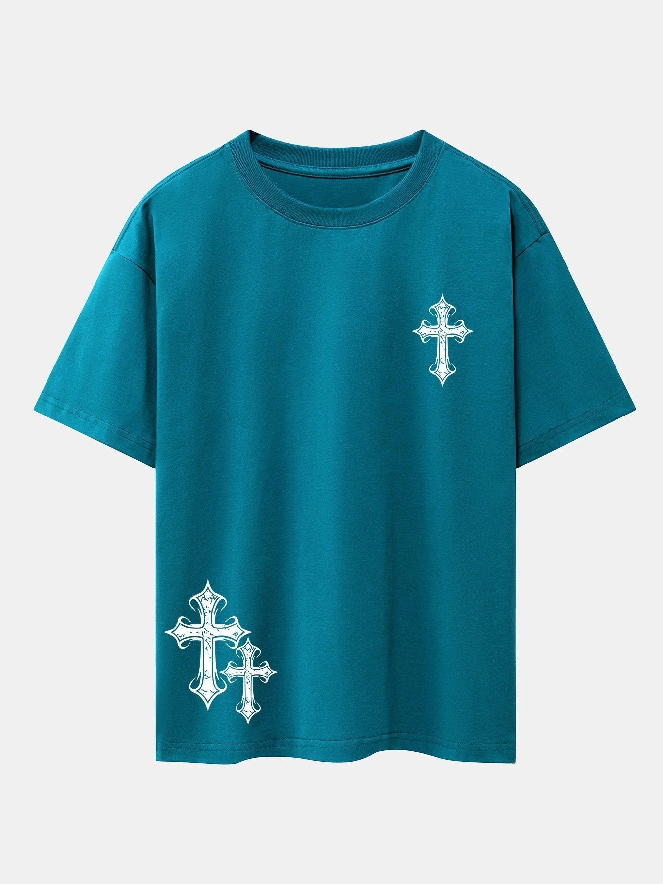 AnÃbal® | Cross Print Drop Shoulder Oversize T-Shirt - Image 11