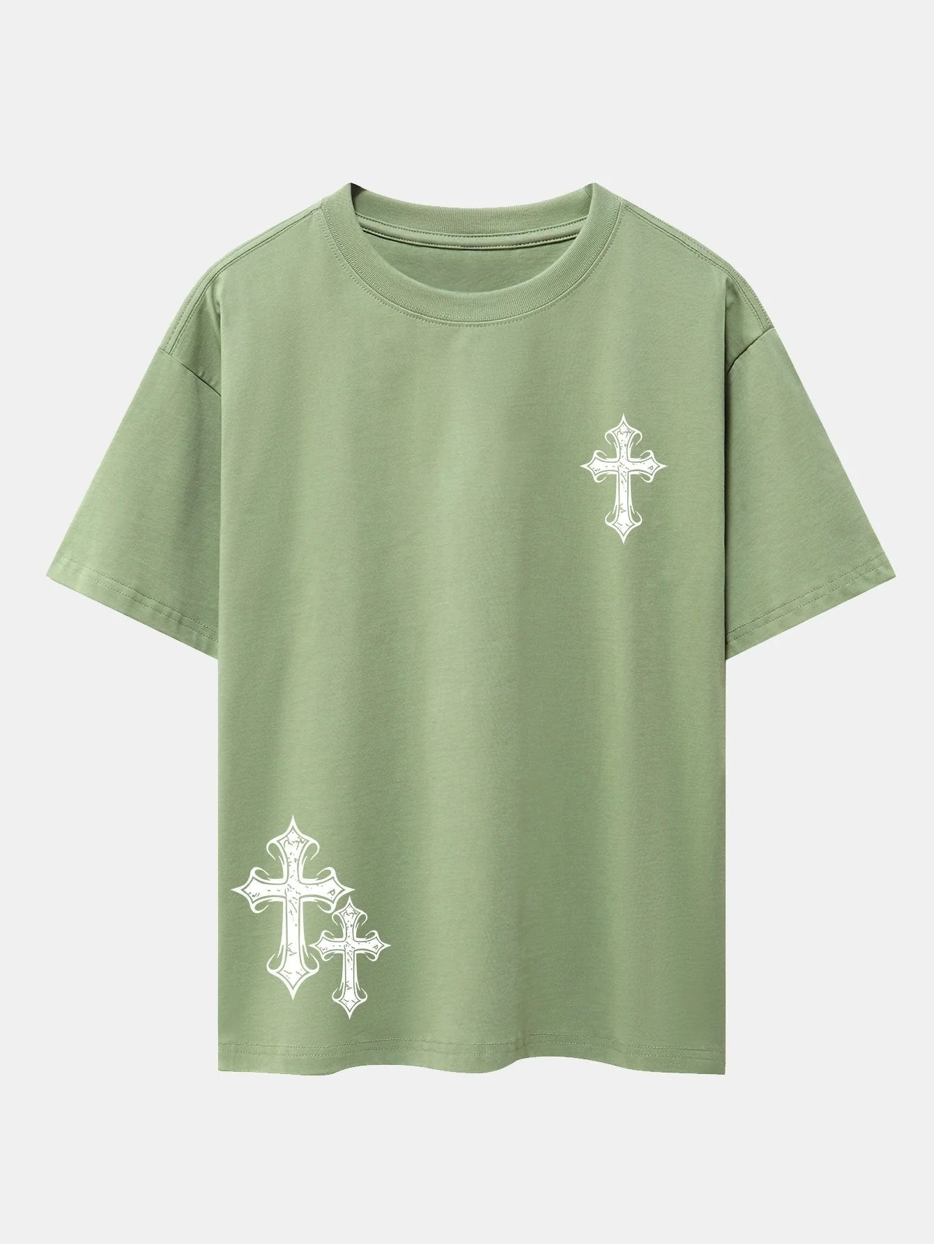 AnÃbal® | Cross Print Drop Shoulder Oversize T-Shirt - Image 13