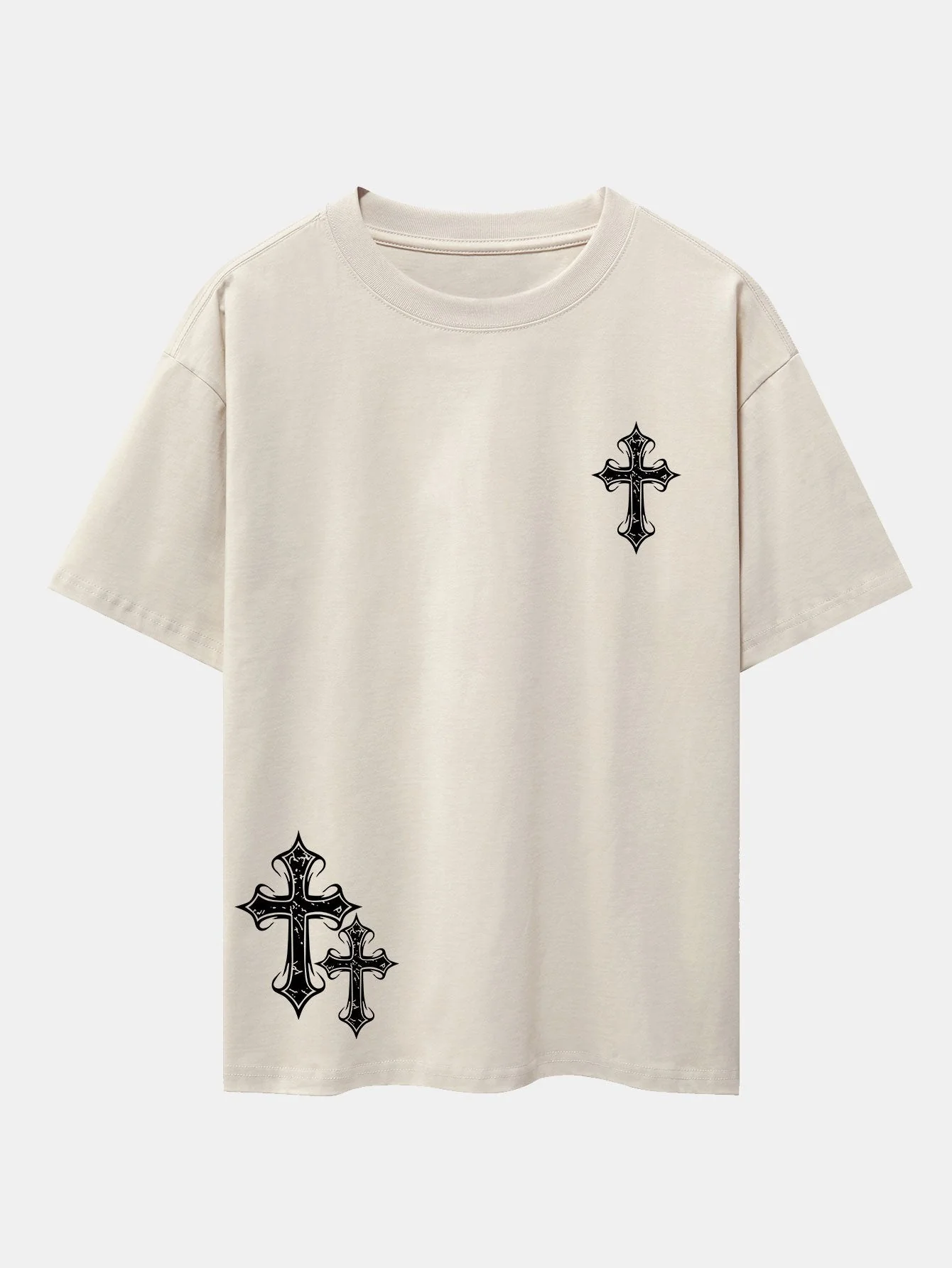 AnÃbal® | Cross Print Drop Shoulder Oversize T-Shirt - Image 14