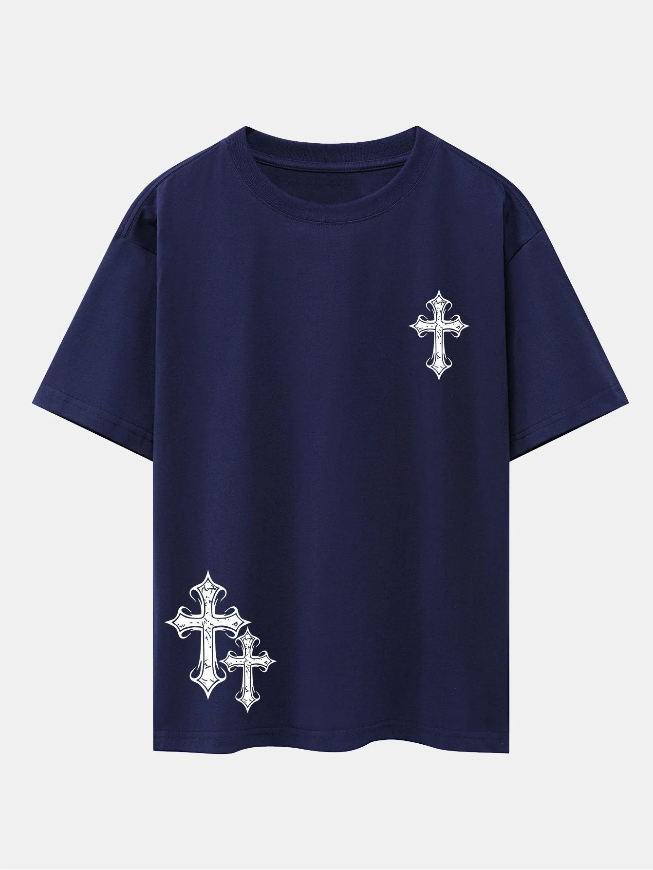 AnÃbal® | Cross Print Drop Shoulder Oversize T-Shirt - Image 15