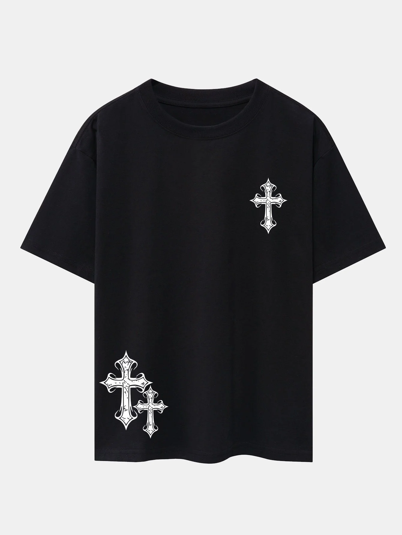 AnÃbal® | Cross Print Drop Shoulder Oversize T-Shirt - Image 2