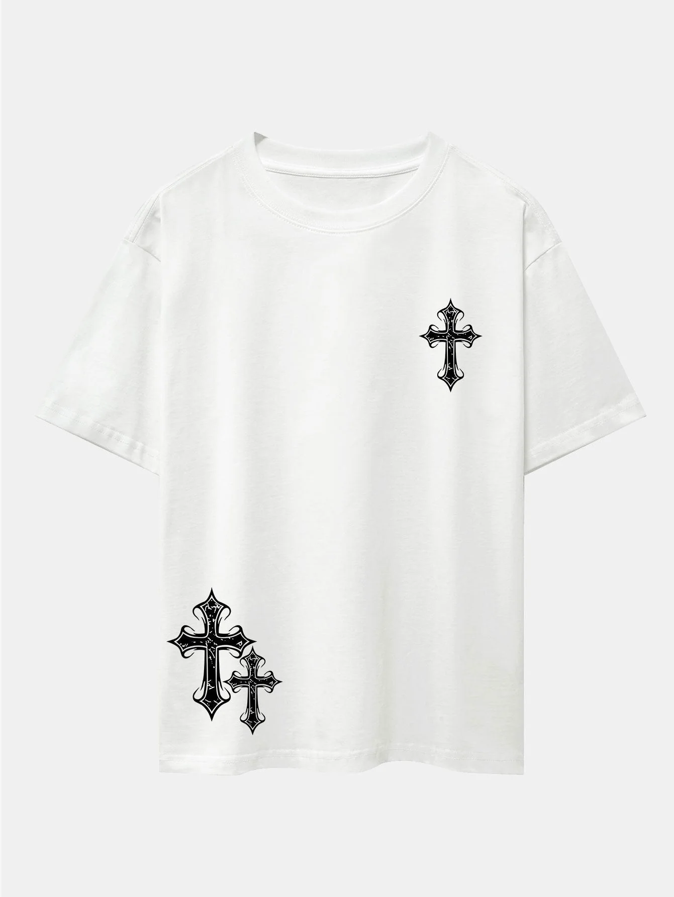AnÃbal® | Cross Print Drop Shoulder Oversize T-Shirt - Image 3