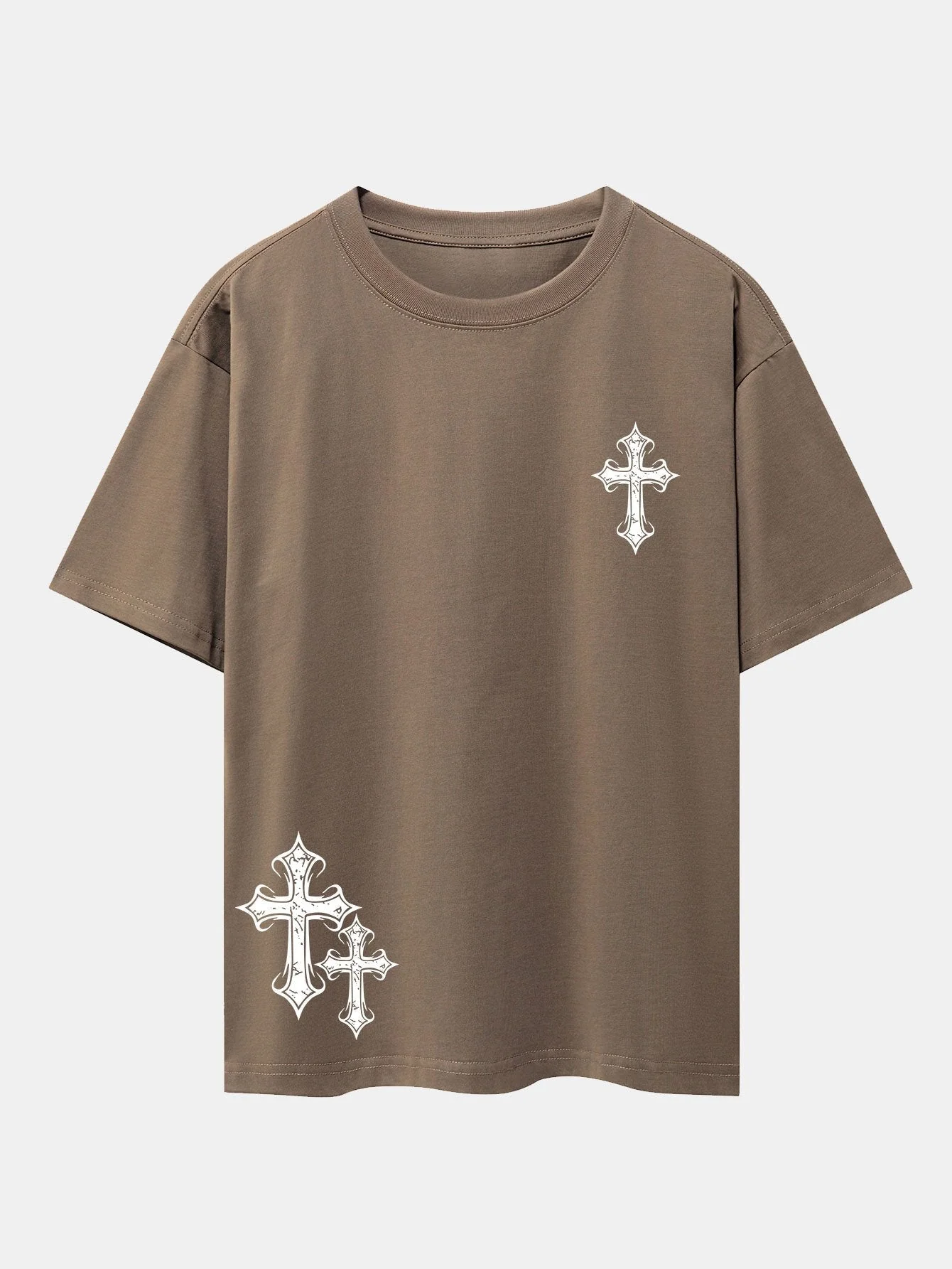 AnÃbal® | Cross Print Drop Shoulder Oversize T-Shirt - Image 4