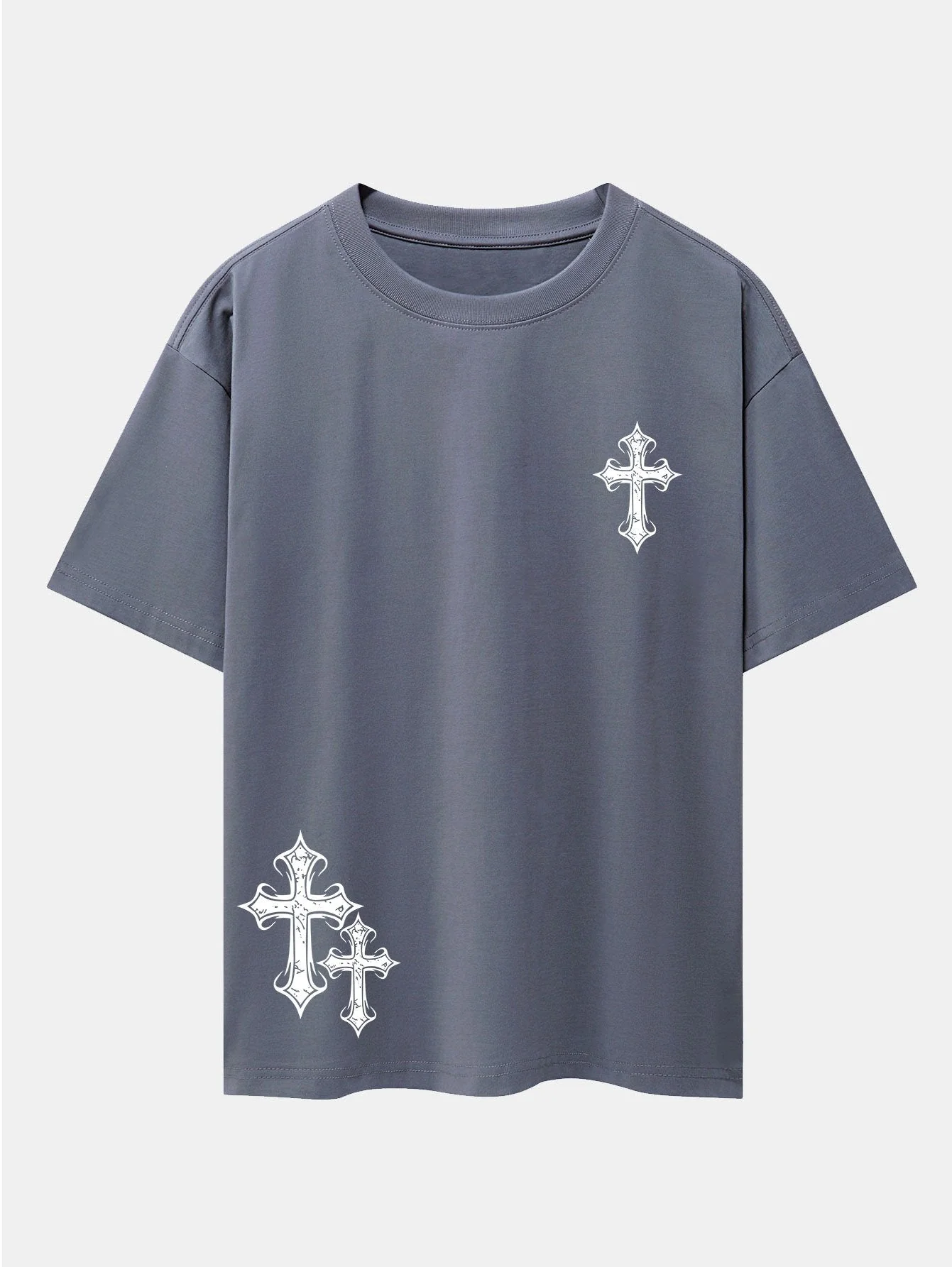 AnÃbal® | Cross Print Drop Shoulder Oversize T-Shirt - Image 5