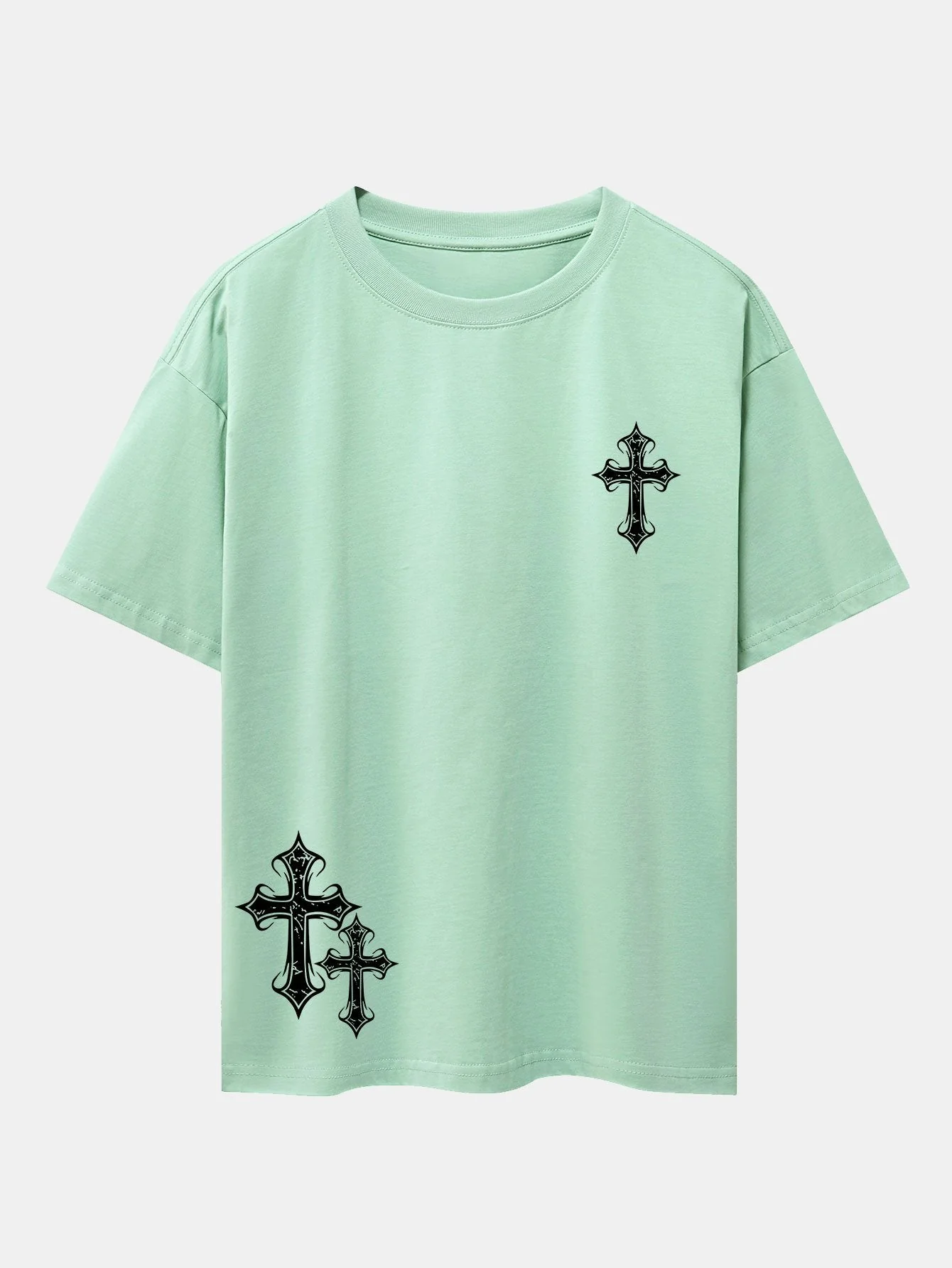 AnÃbal® | Cross Print Drop Shoulder Oversize T-Shirt - Image 6