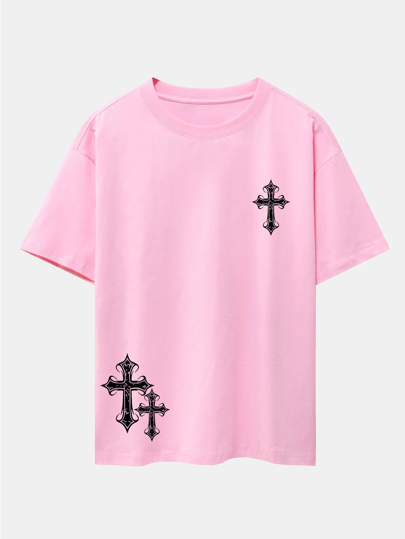 AnÃbal® | Cross Print Drop Shoulder Oversize T-Shirt - Image 7