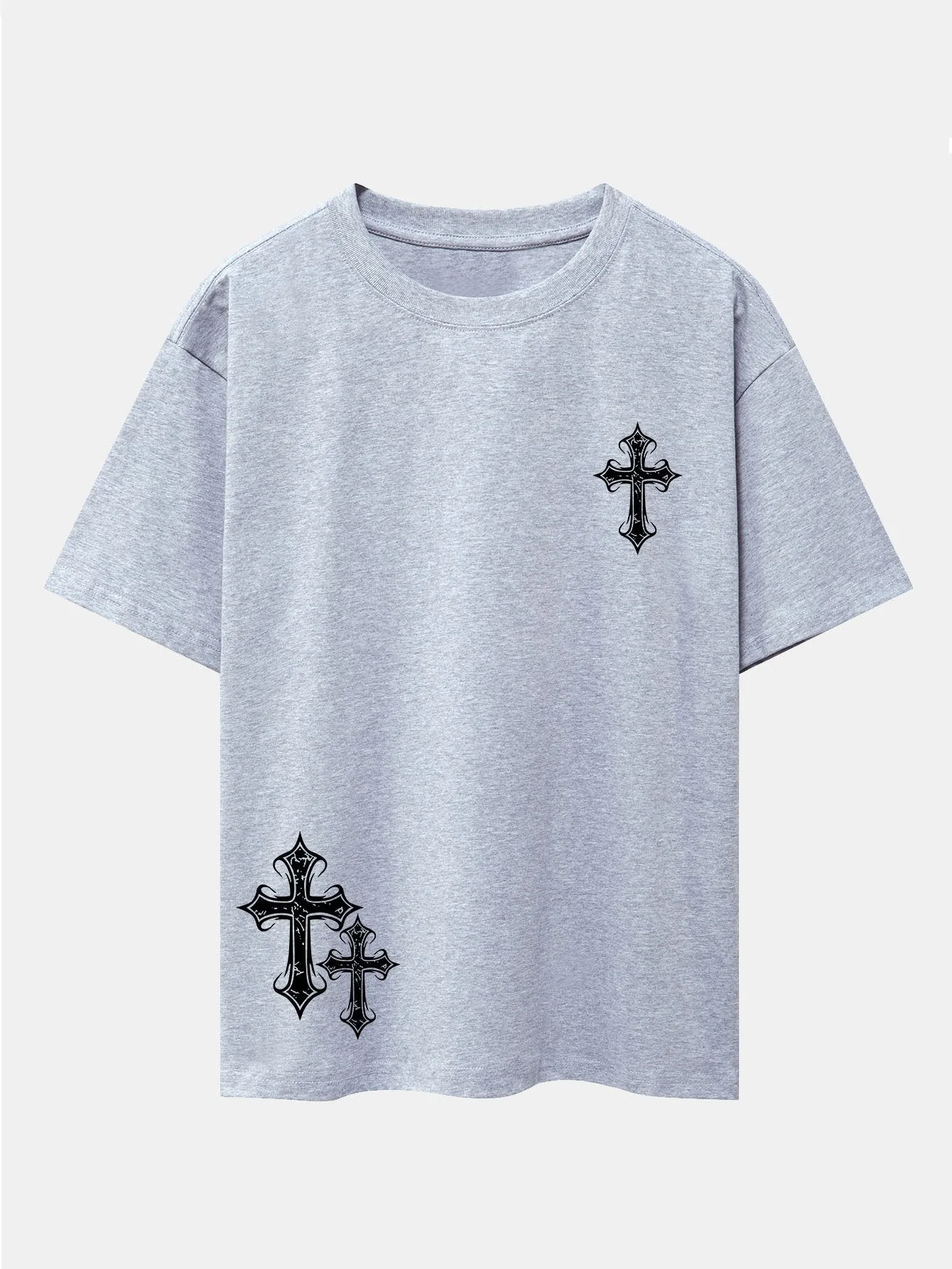 AnÃbal® | Cross Print Drop Shoulder Oversize T-Shirt - Image 8