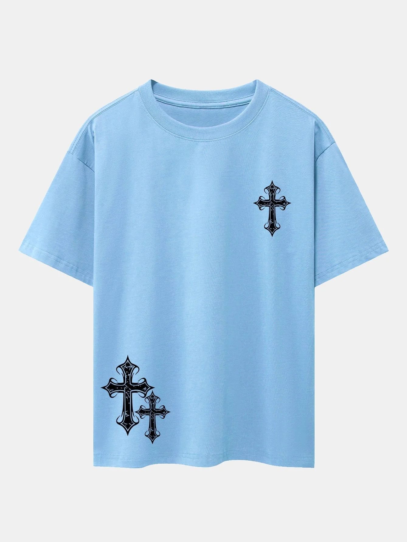 AnÃbal® | Cross Print Drop Shoulder Oversize T-Shirt - Image 9