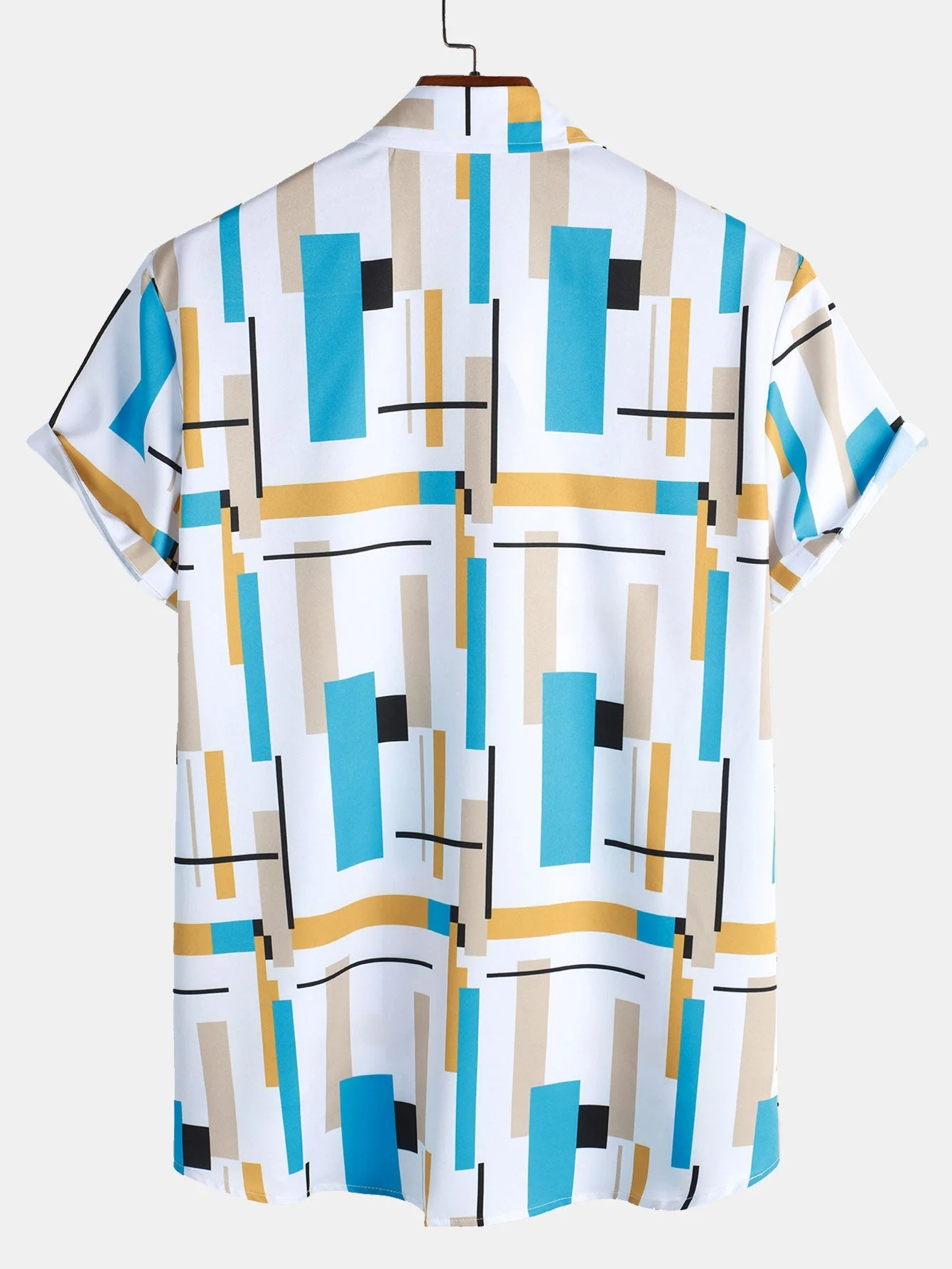 Aniceto® | Geometry Print Button Up Shirt - Image 2
