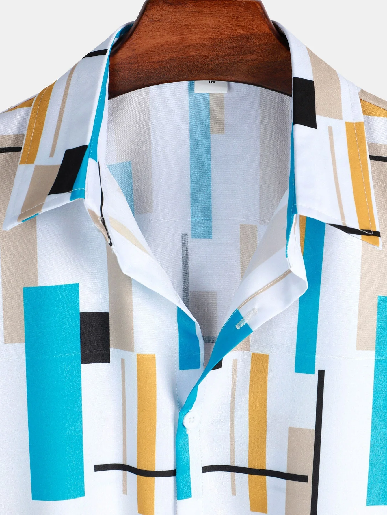 Aniceto® | Geometry Print Button Up Shirt - Image 3