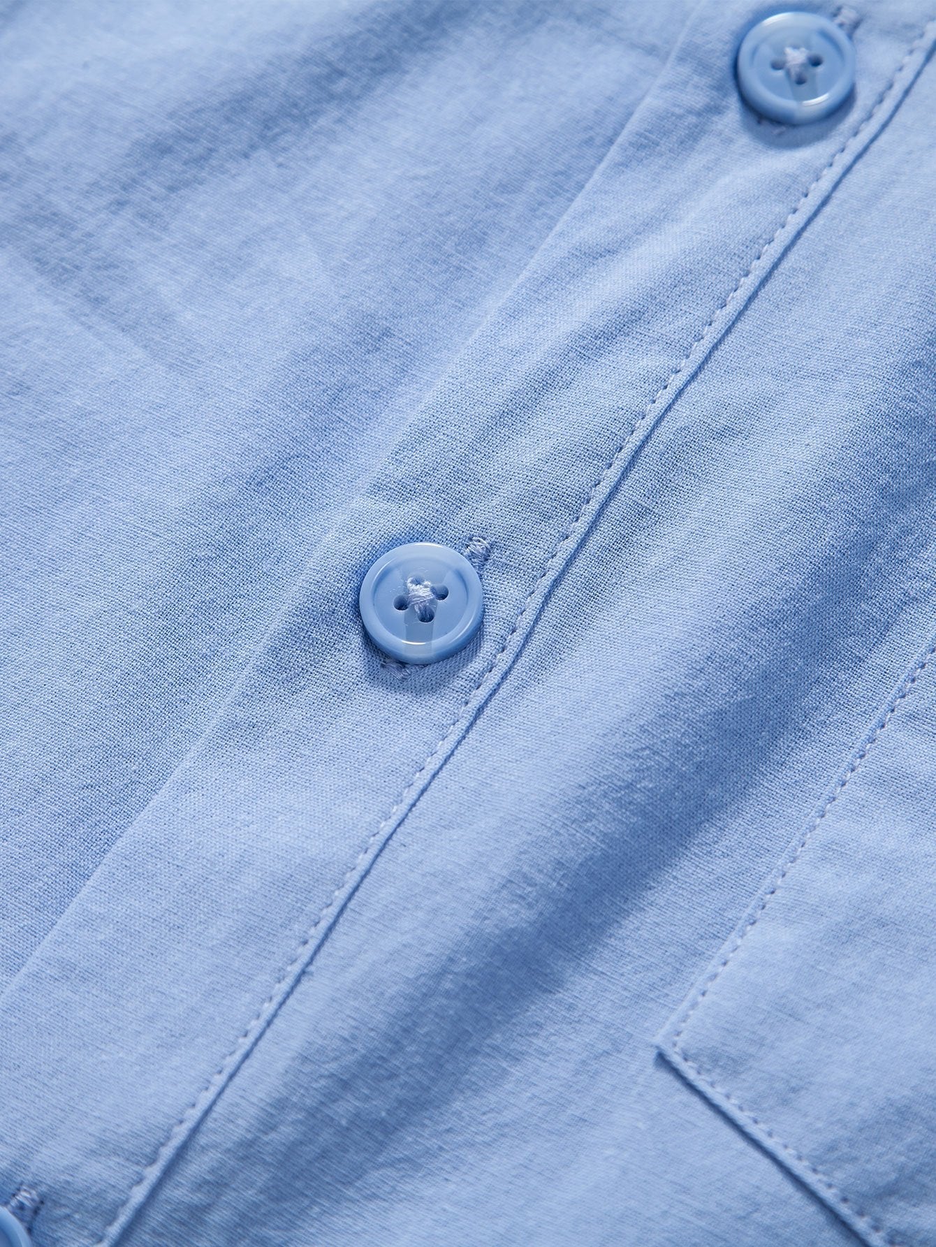 Aniruddha® | Long Sleeve Linen Look Henley Collar Shirt - Image 12