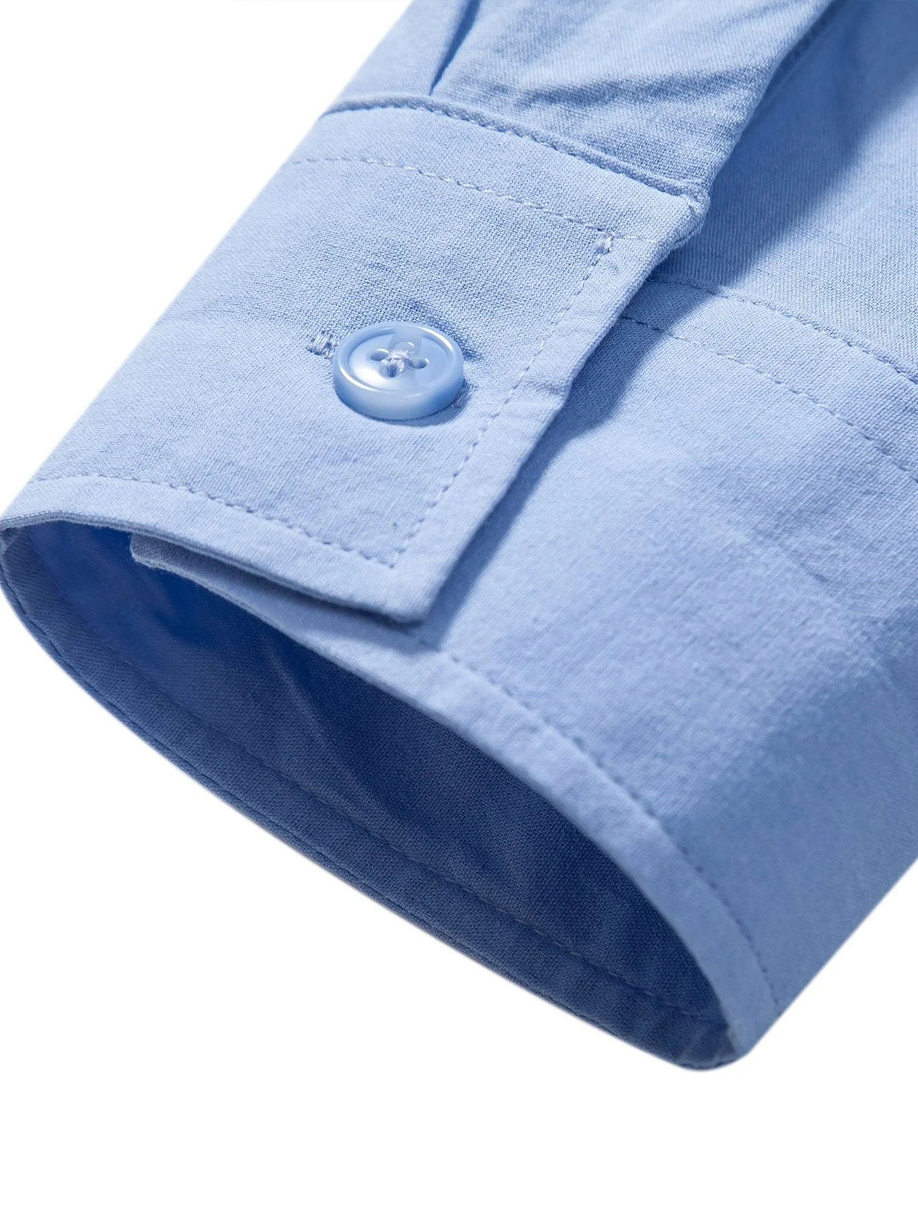Aniruddha® | Long Sleeve Linen Look Henley Collar Shirt - Image 13