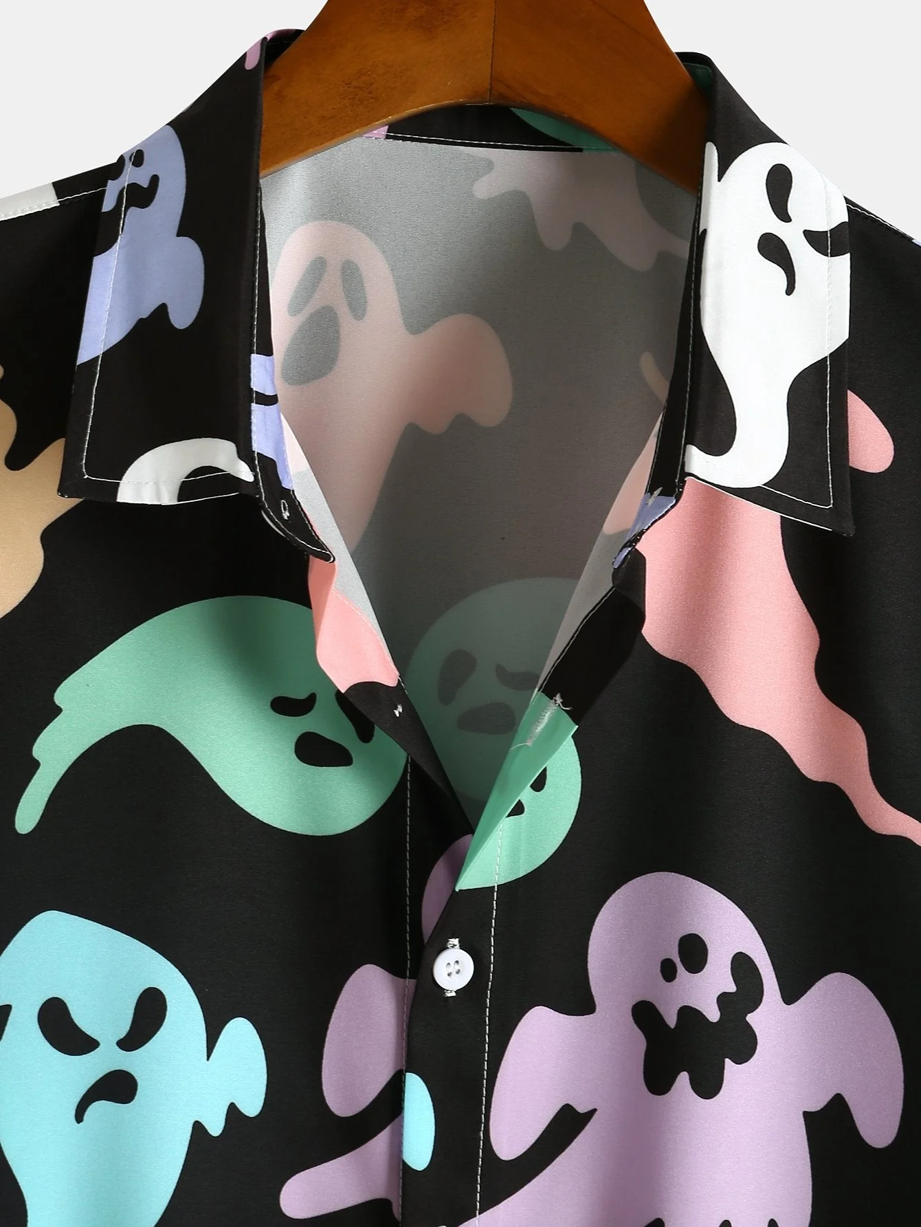 Anouar® | Funny Ghost Print Shirt - Image 3