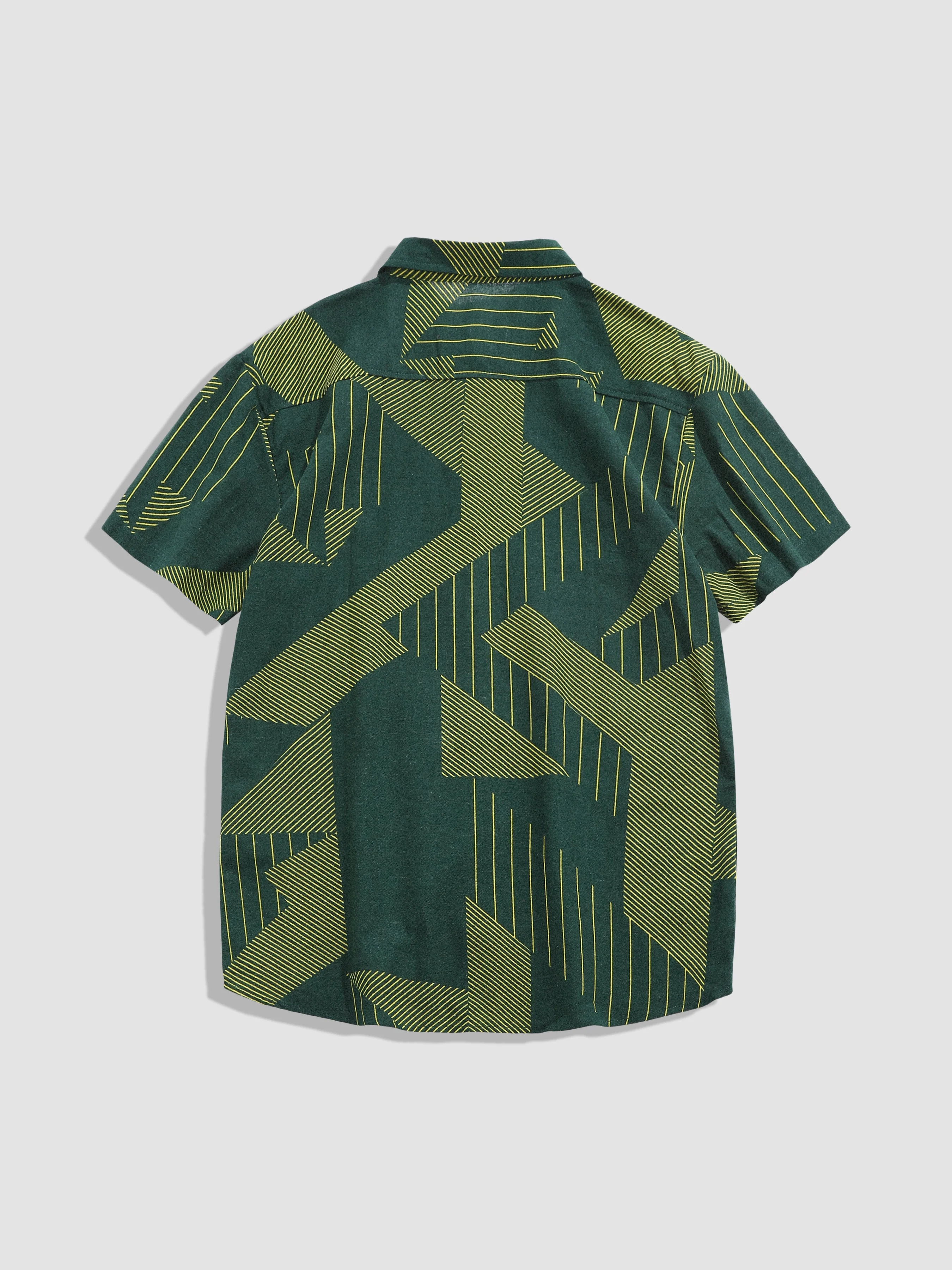 Ansil® | Line Geometry Print Button Up Shirt - Image 2