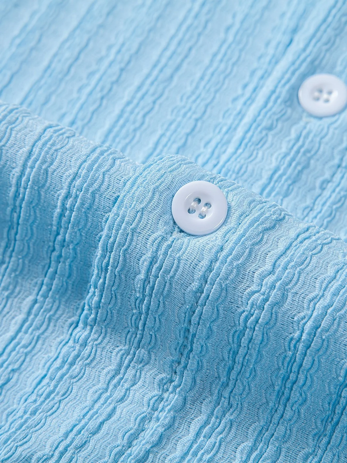 Antares® | Muscle Fit Texture Ribbed Stand Collar Shirt - Image 6
