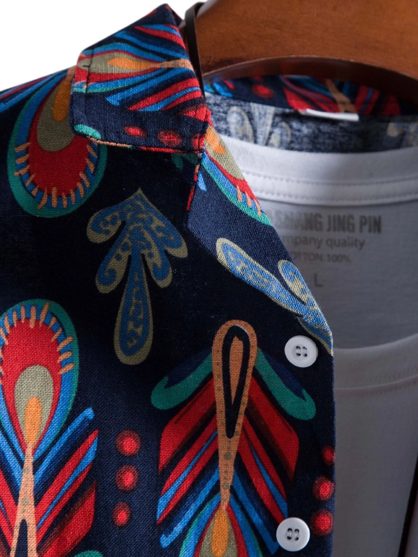 Antek® | Floral Print Cotton Button Up Shirt - Image 3